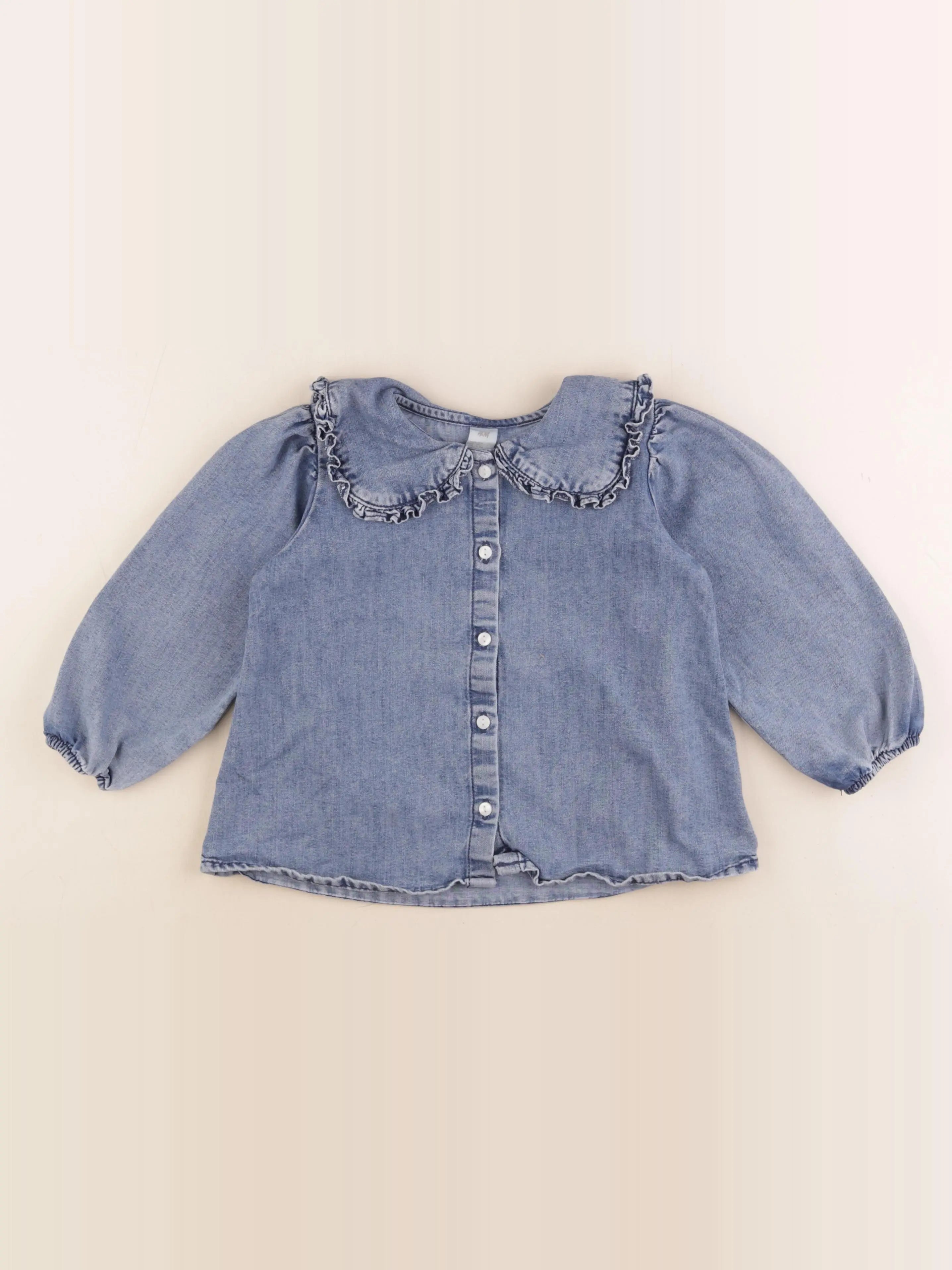 H&M - blouse bleu - 3/4 ans