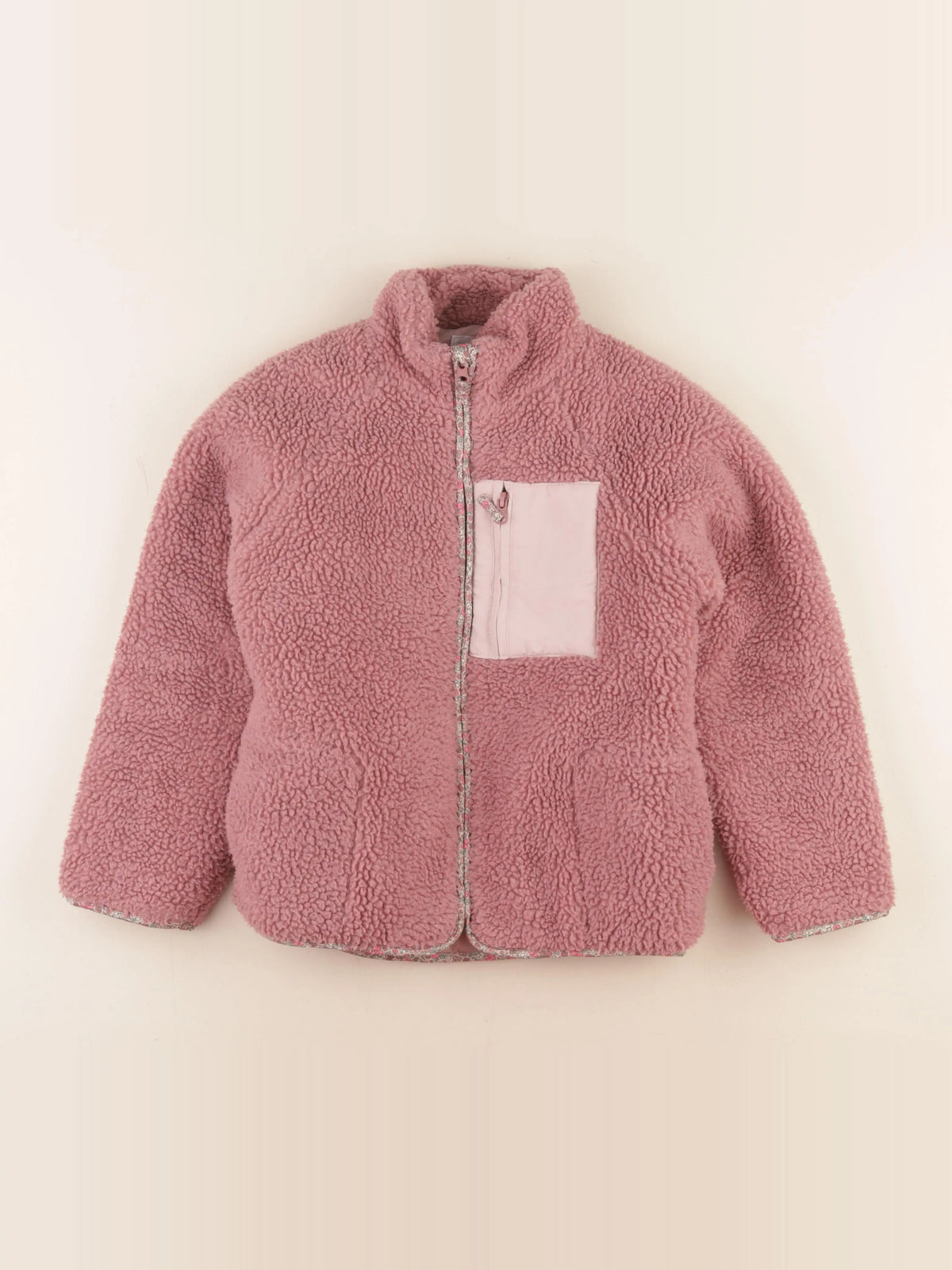 Vertbaudet - veste doublé rose - 10 ans
