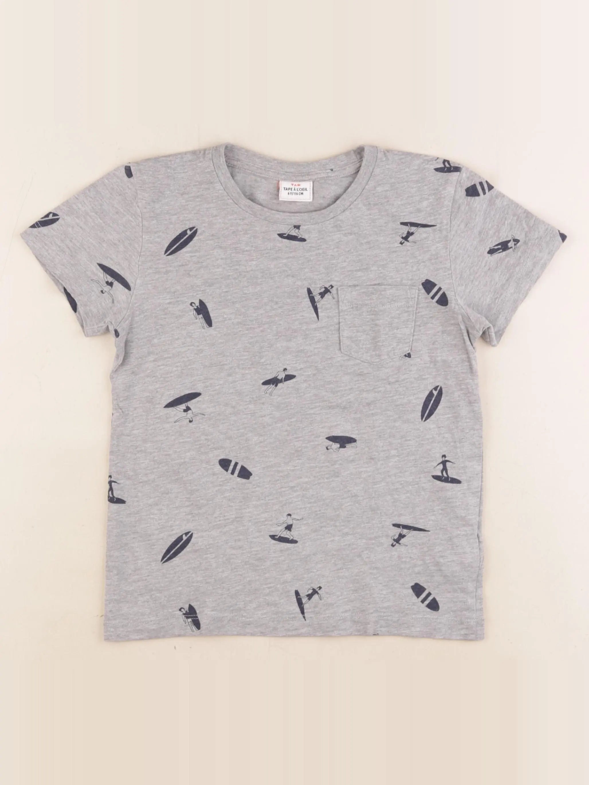 Tape à l'oeil - tee-shirt gris - 6 ans