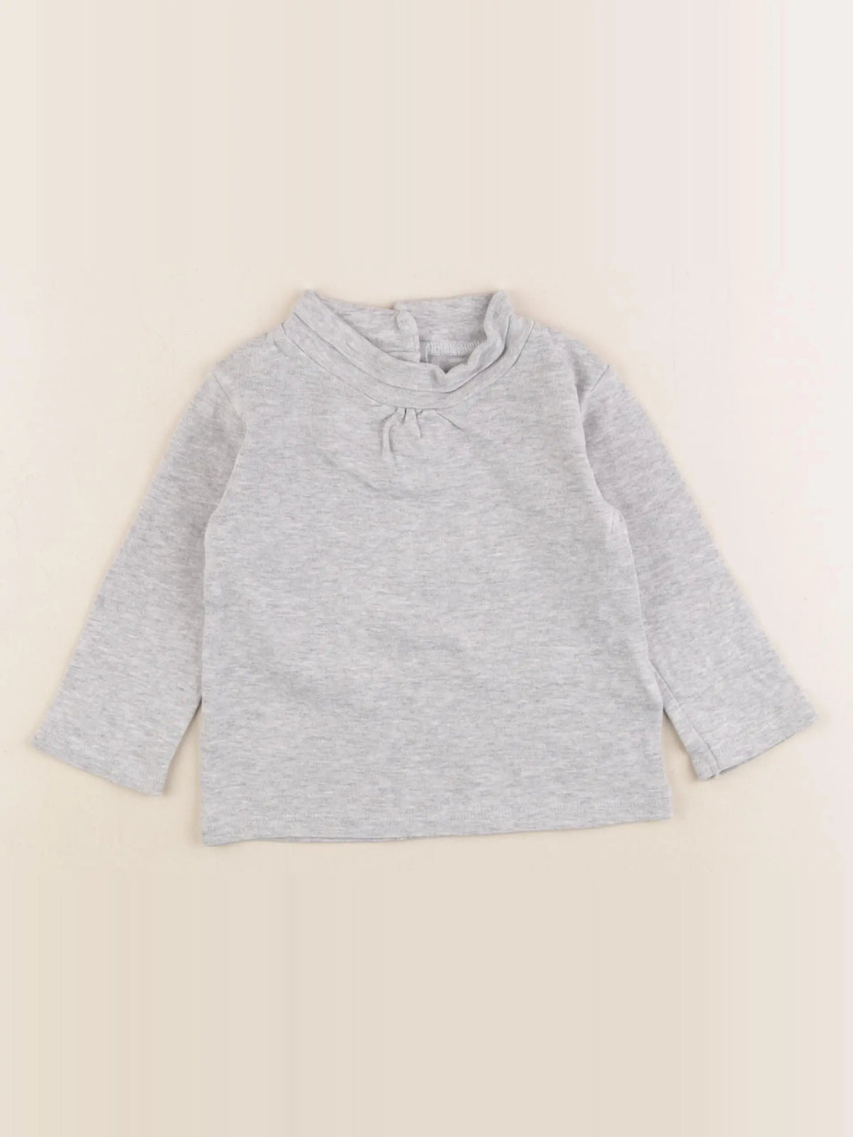Vertbaudet - sous-pull gris - 12 mois