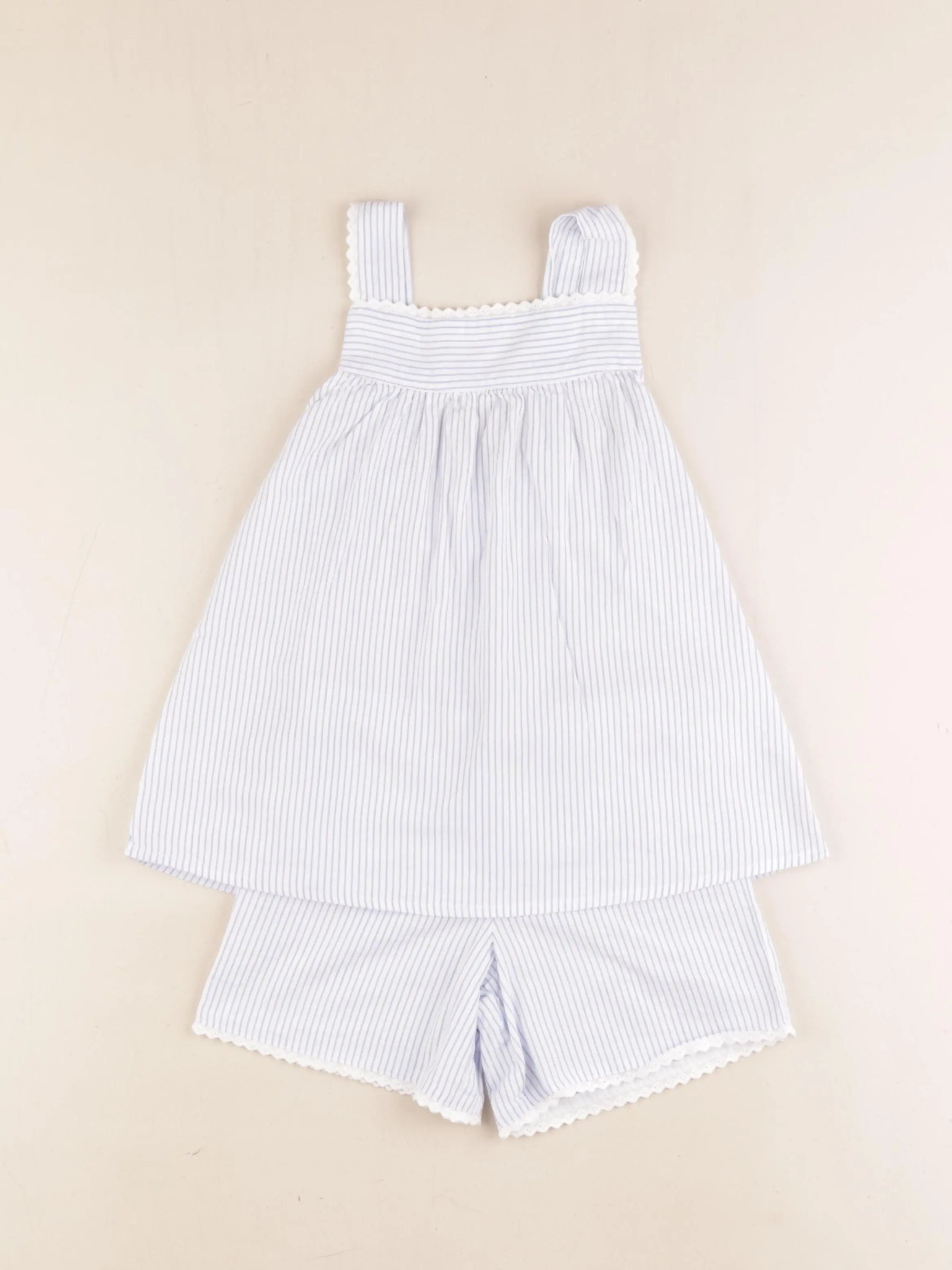 Vertbaudet - ensemble blanc, bleu - 6 ans