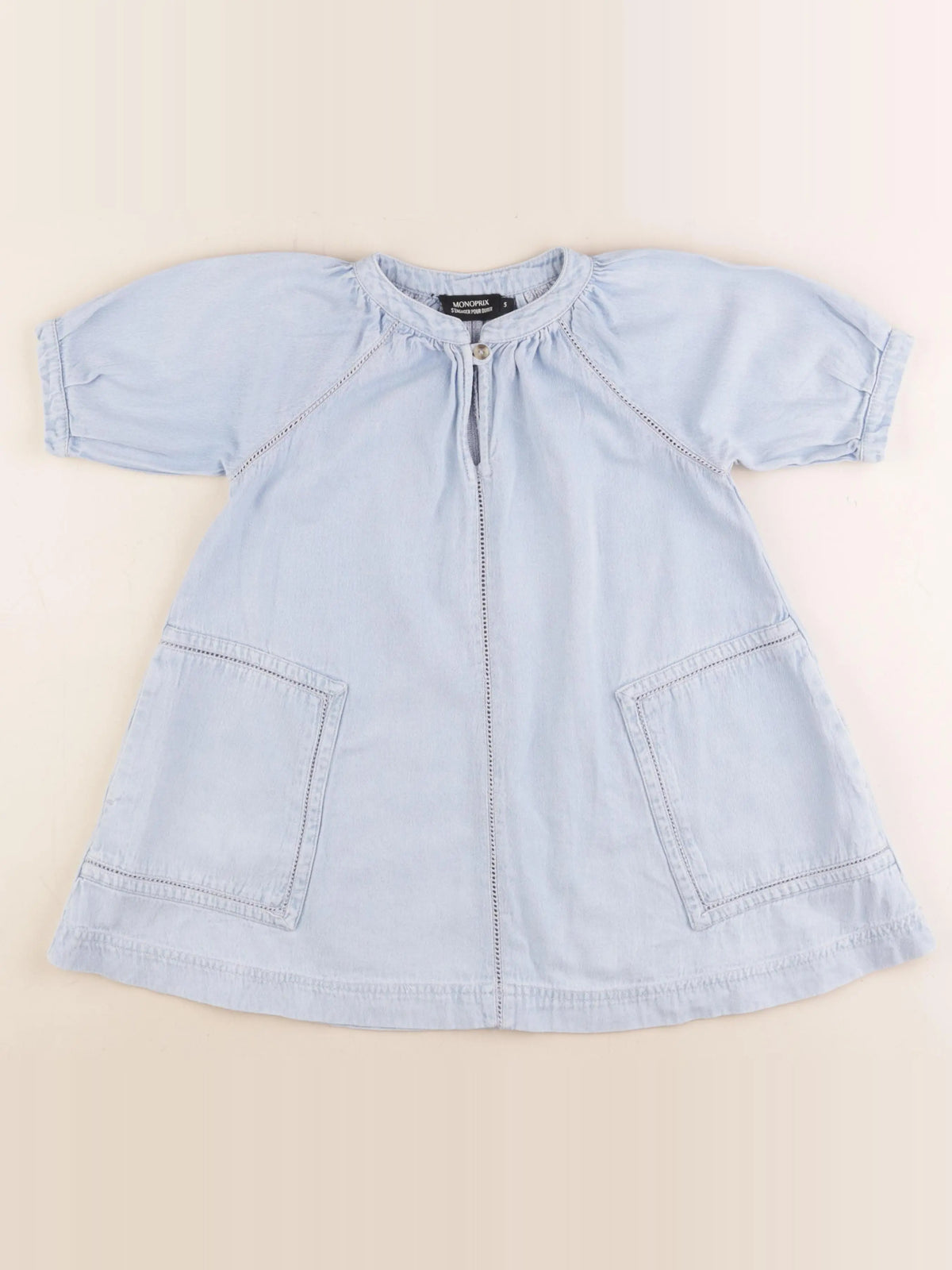 Monoprix - robe bleu - 5 ans