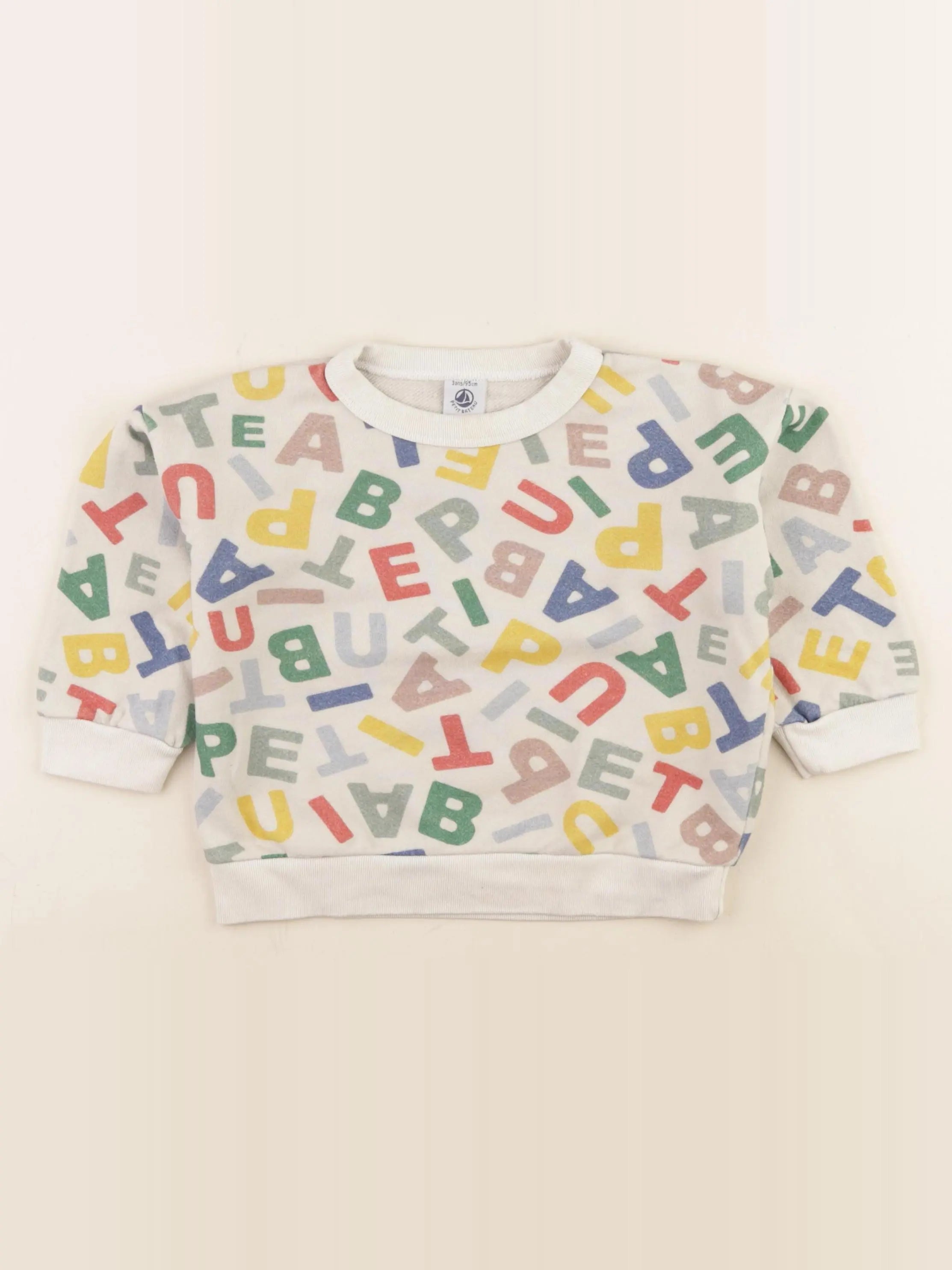 Petit Bateau - sweat multicolore - 3 ans