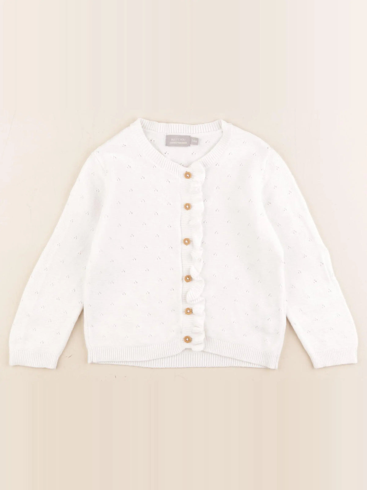 Boutchou - gilet blanc - 24 mois