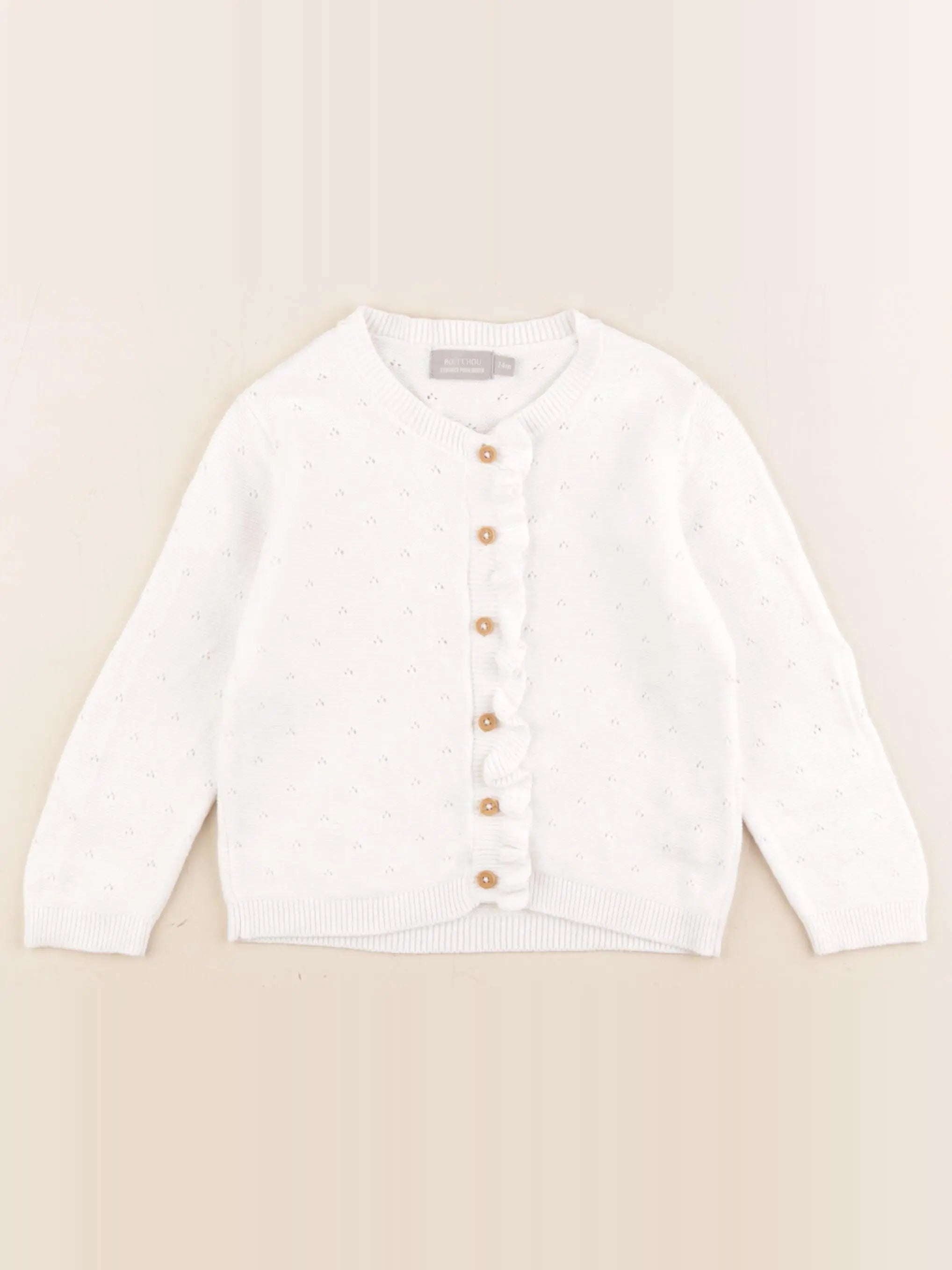 Boutchou - gilet blanc - 24 mois