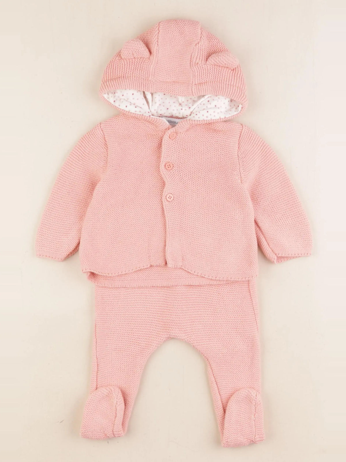 Vertbaudet - ensemble rose - 3 mois