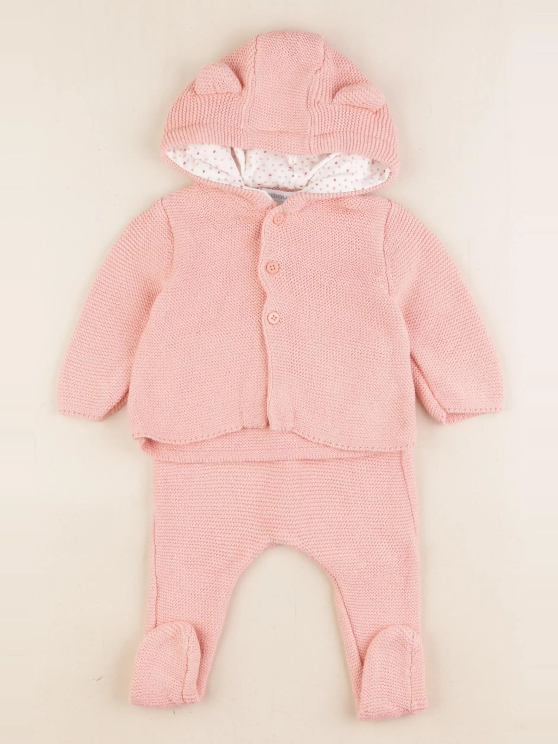 Vertbaudet - ensemble rose - 3 mois