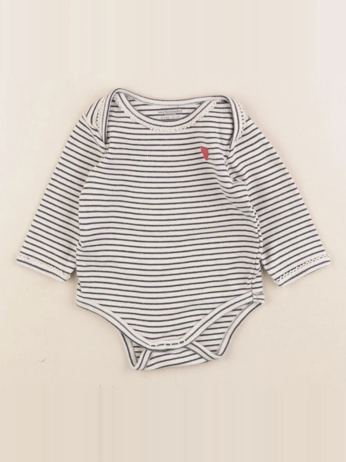 Vertbaudet - body bleu - 6 mois