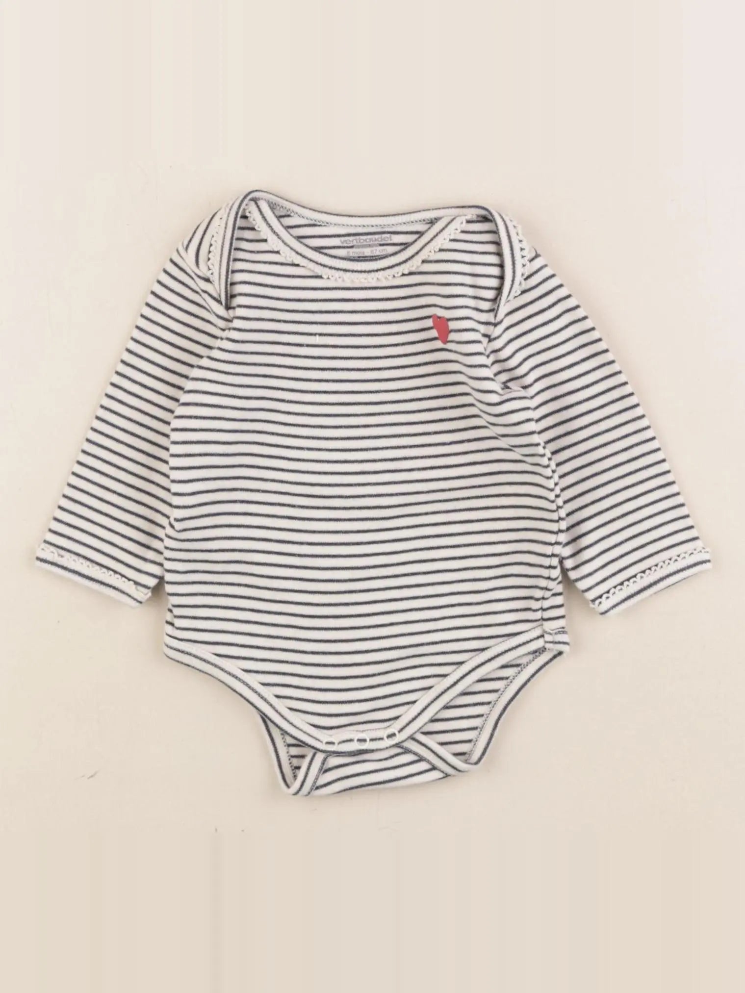 Vertbaudet - body bleu - 6 mois