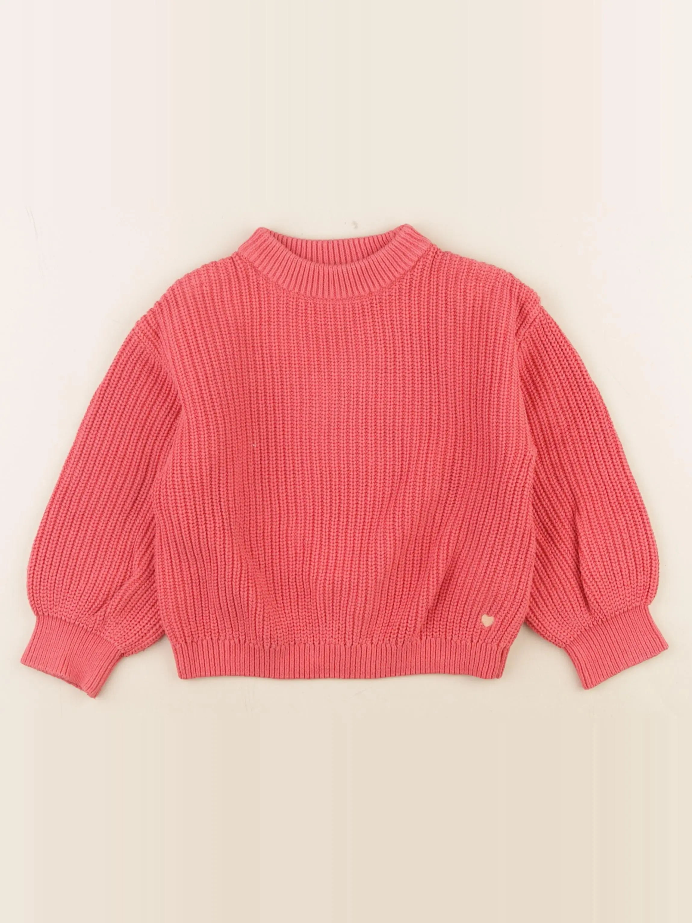 Vertbaudet - pull rose, or - 6 ans