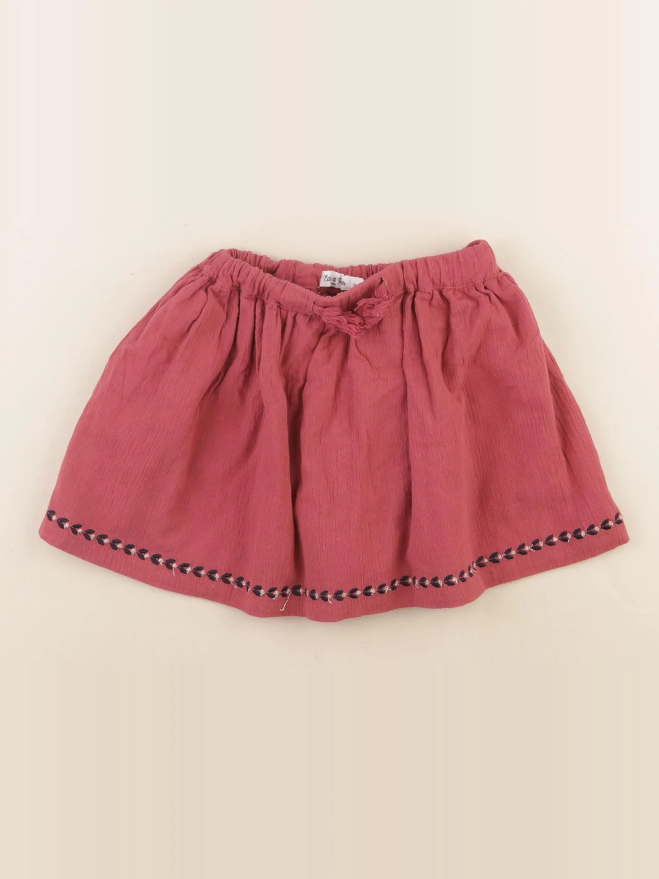 Eden & Victor - jupe rose, or - 4 ans