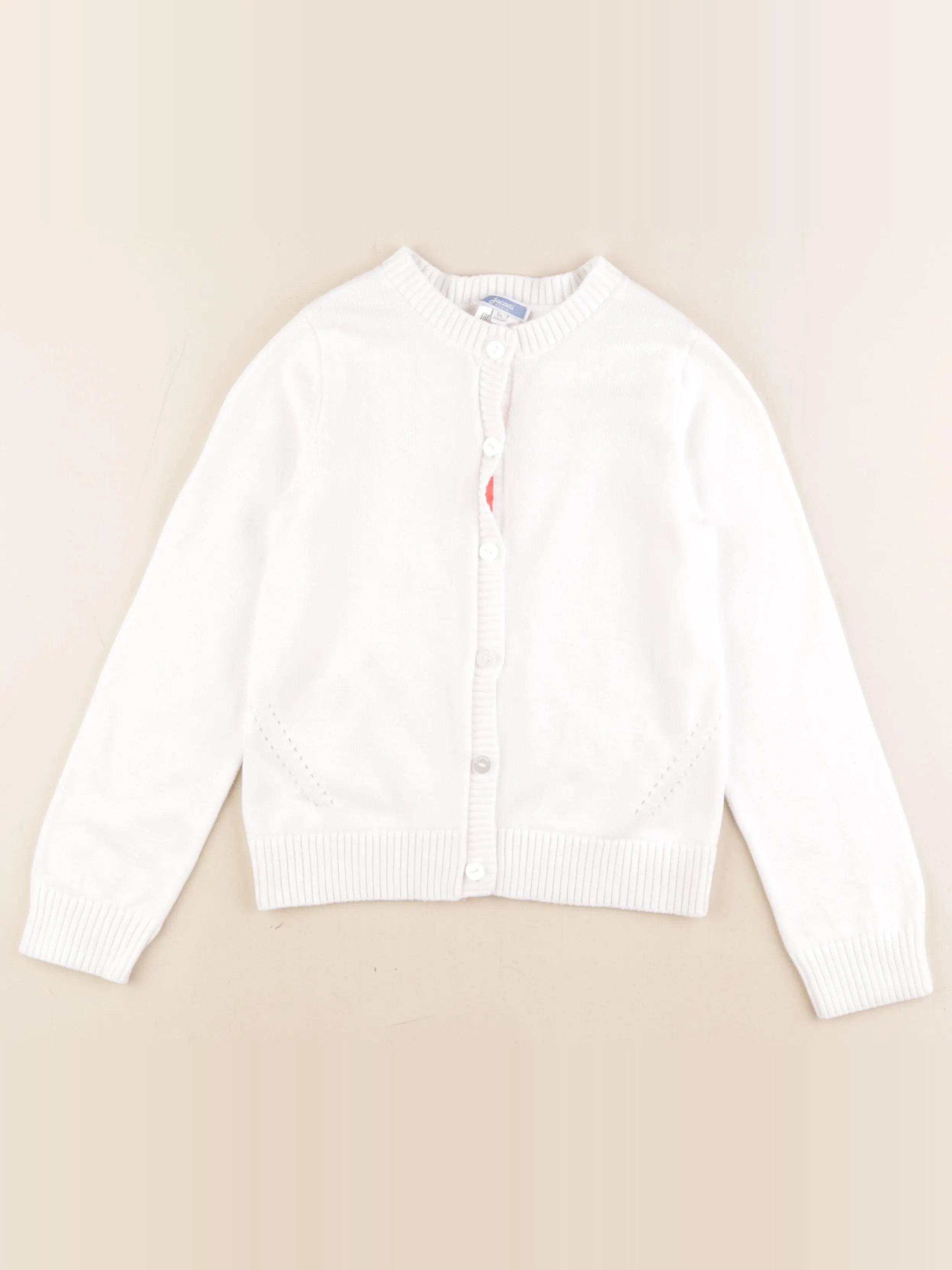 Jacadi - gilet blanc - 8 ans