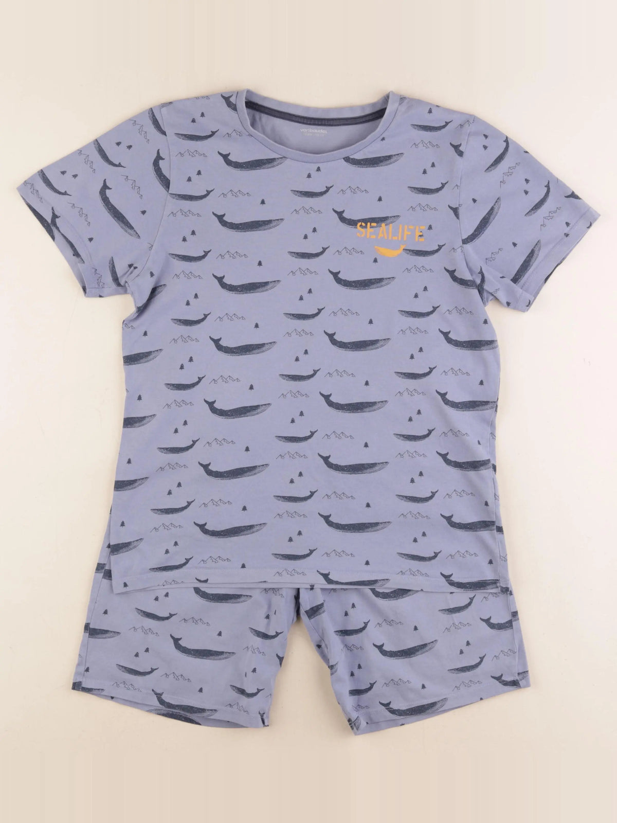 Vertbaudet - pyjama coton bleu - 12 ans