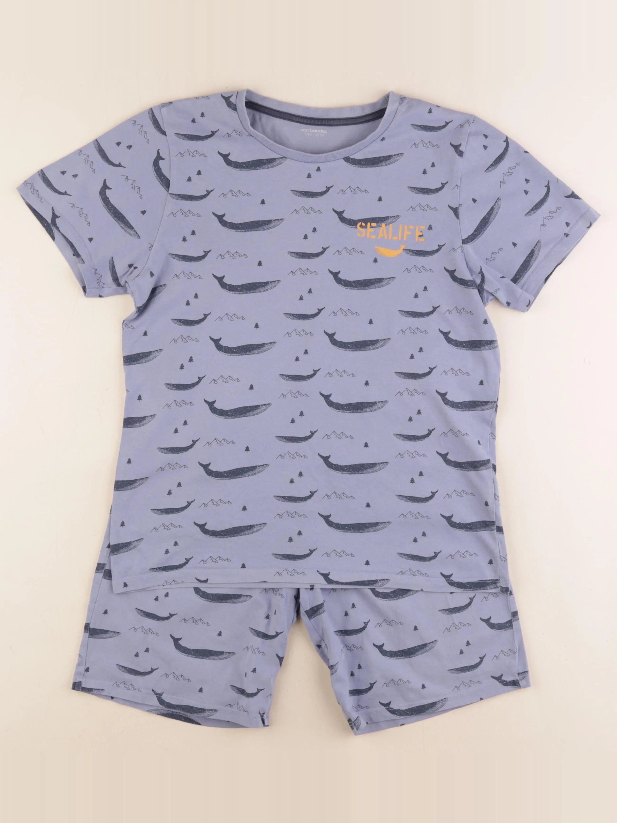 Vertbaudet - pyjama coton bleu - 12 ans