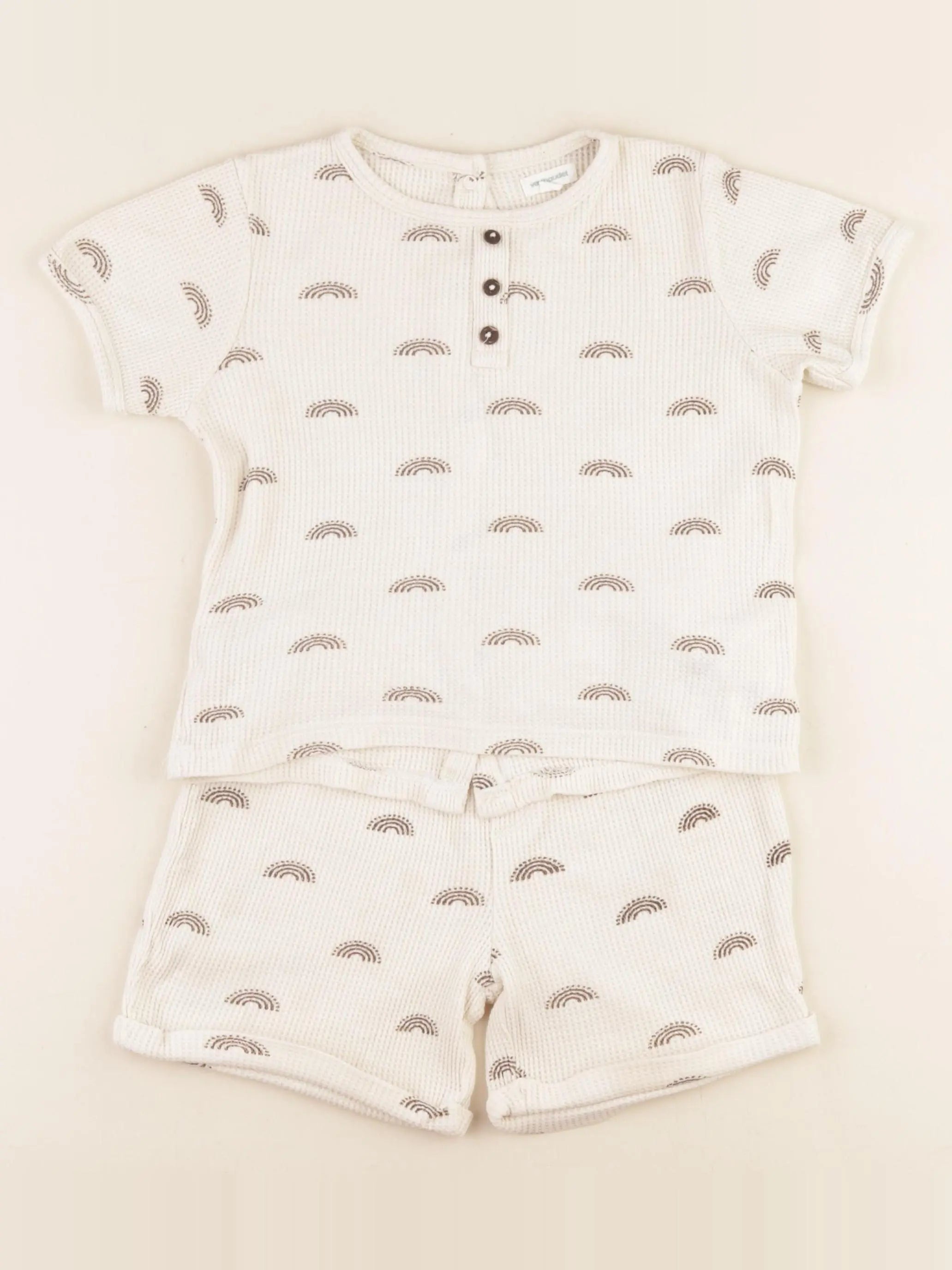 Vertbaudet - ensemble beige - 36 mois