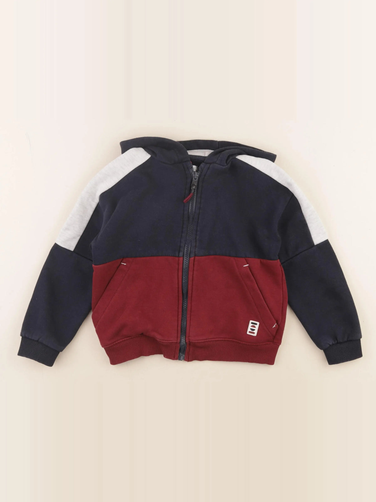 Vertbaudet - sweat bleu, rouge - 5 ans
