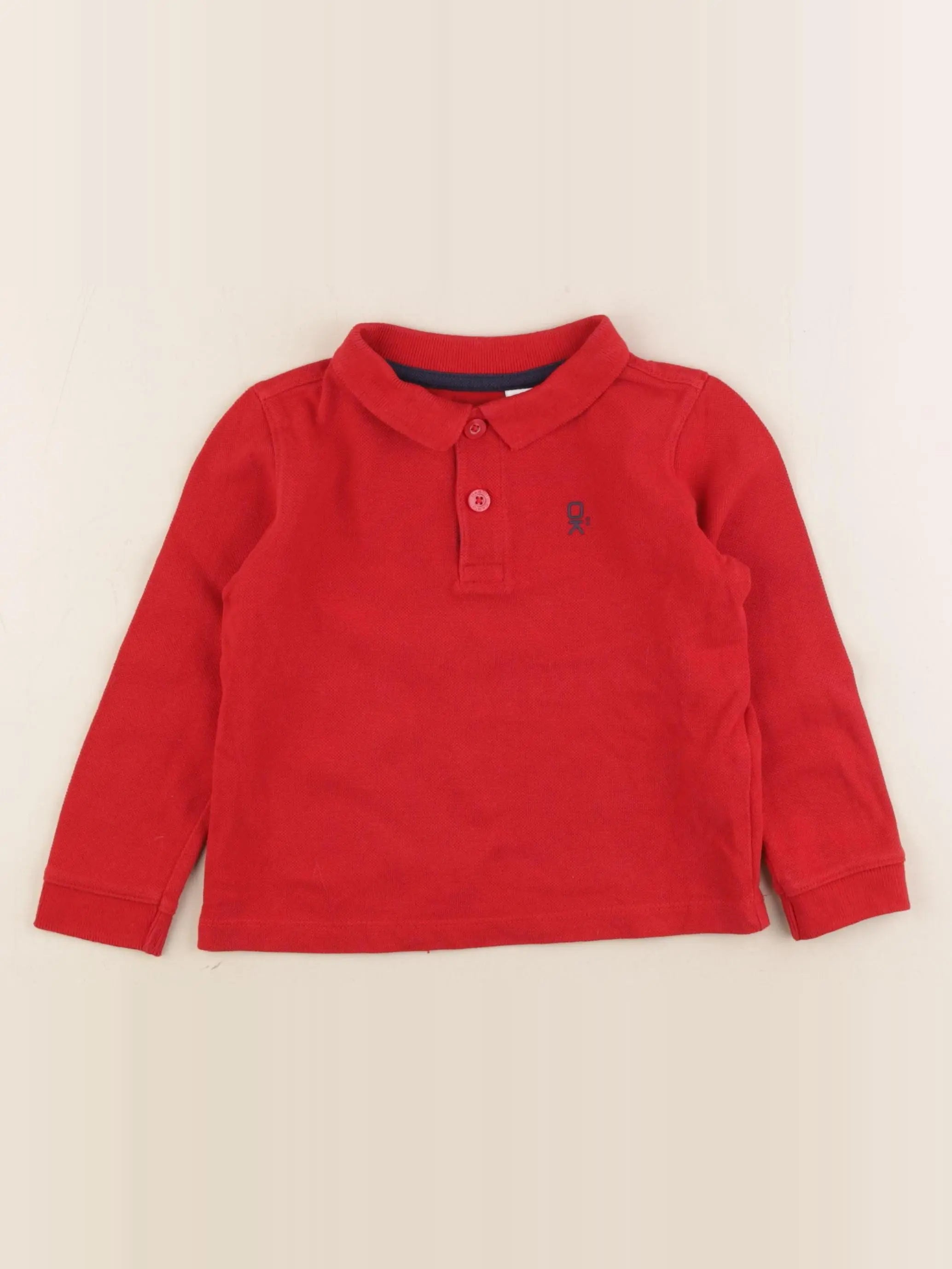 Okaidi - polo rouge - 3 ans
