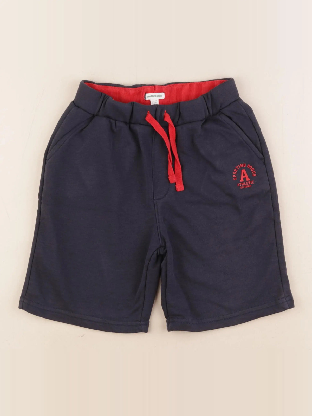 Vertbaudet - short bleu, rouge - 9 ans