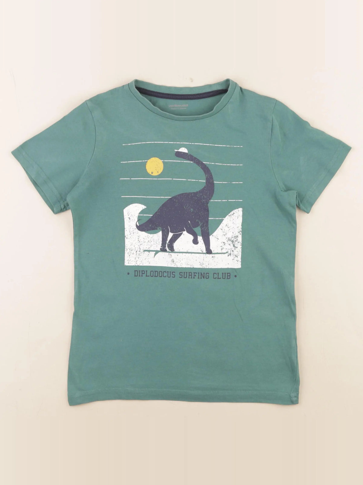 Vertbaudet - tee-shirt vert - 8 ans