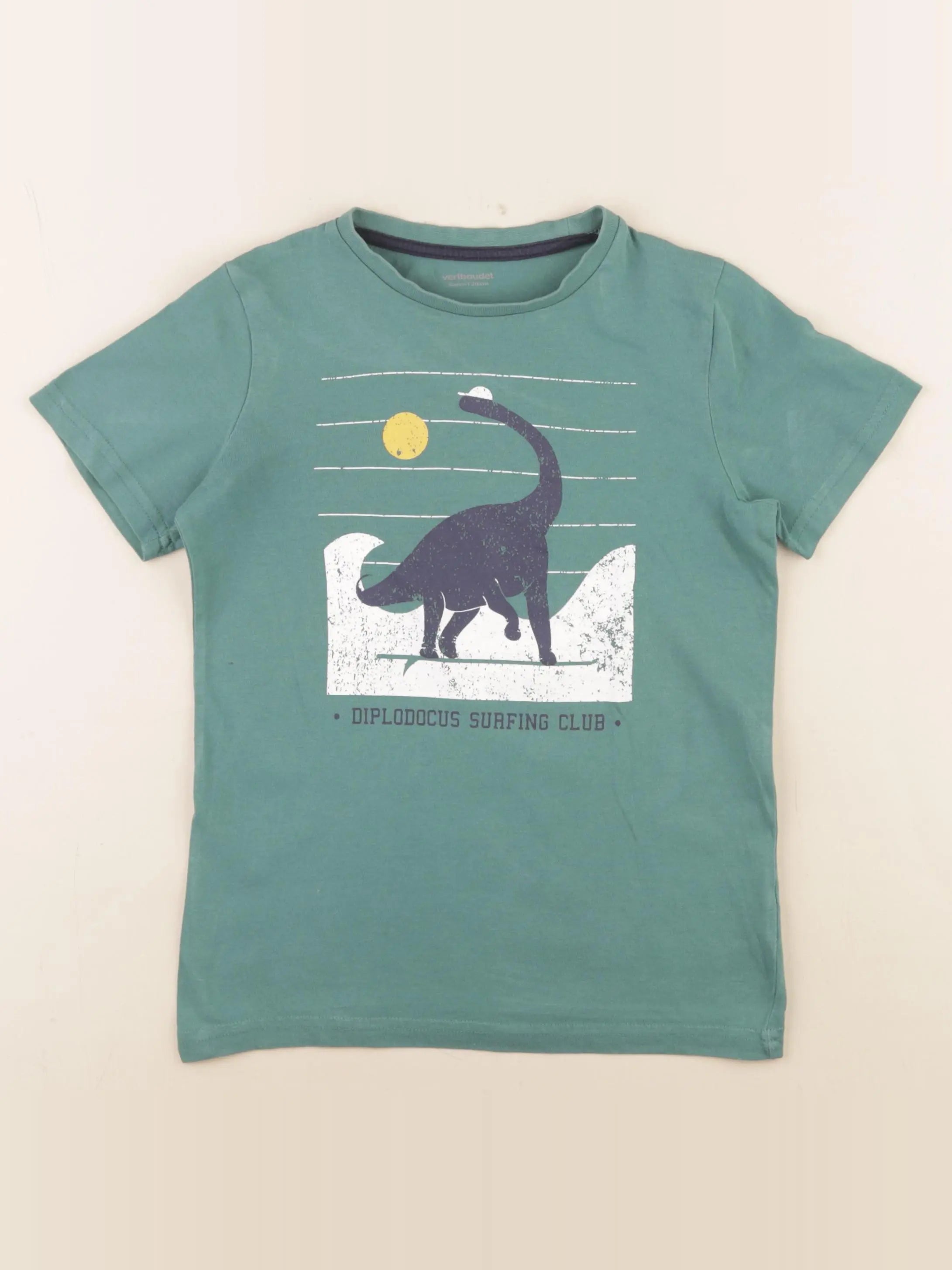 Vertbaudet - tee-shirt vert - 8 ans