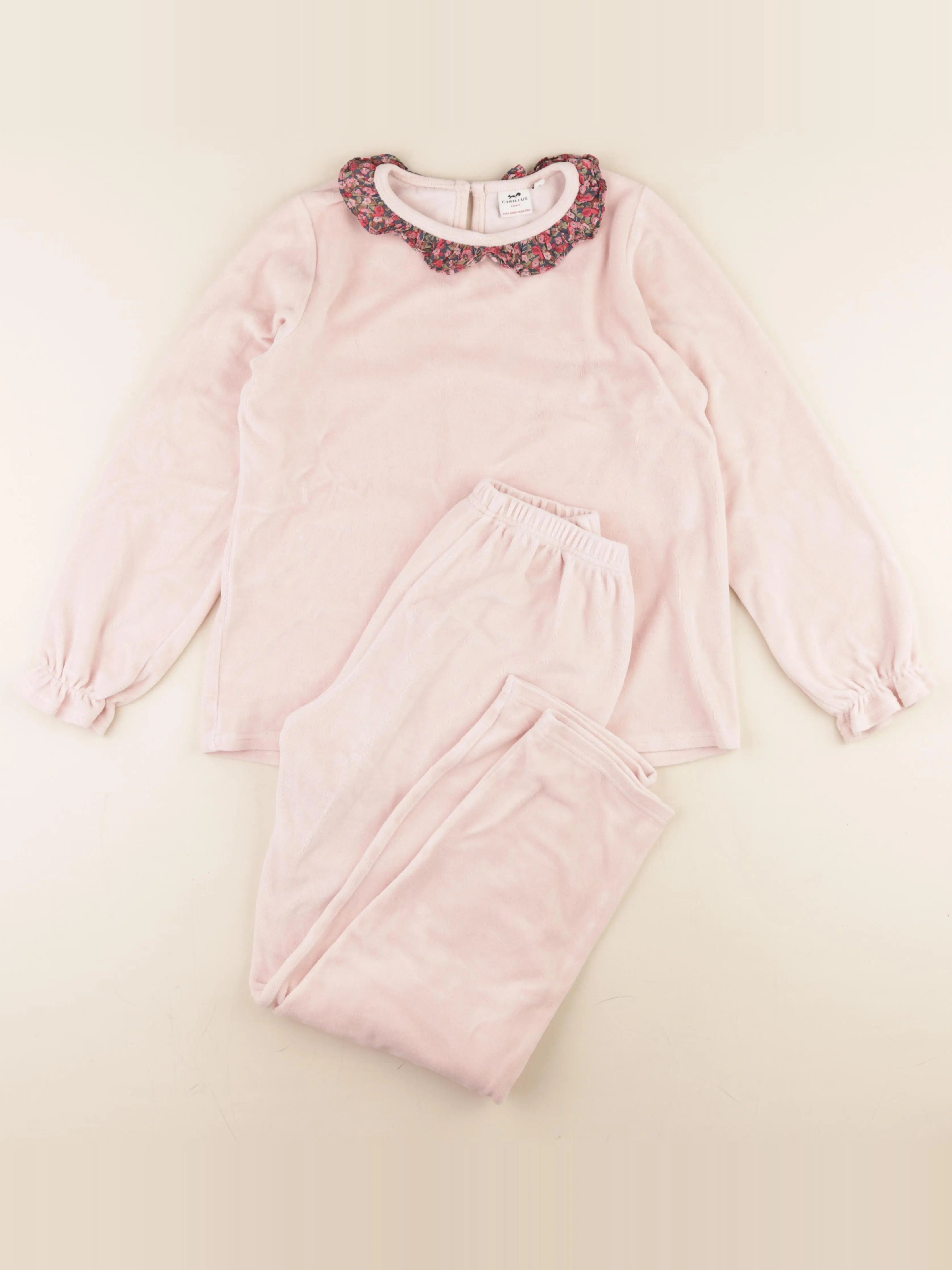 Cyrillus - pyjama velours rose - 12 ans