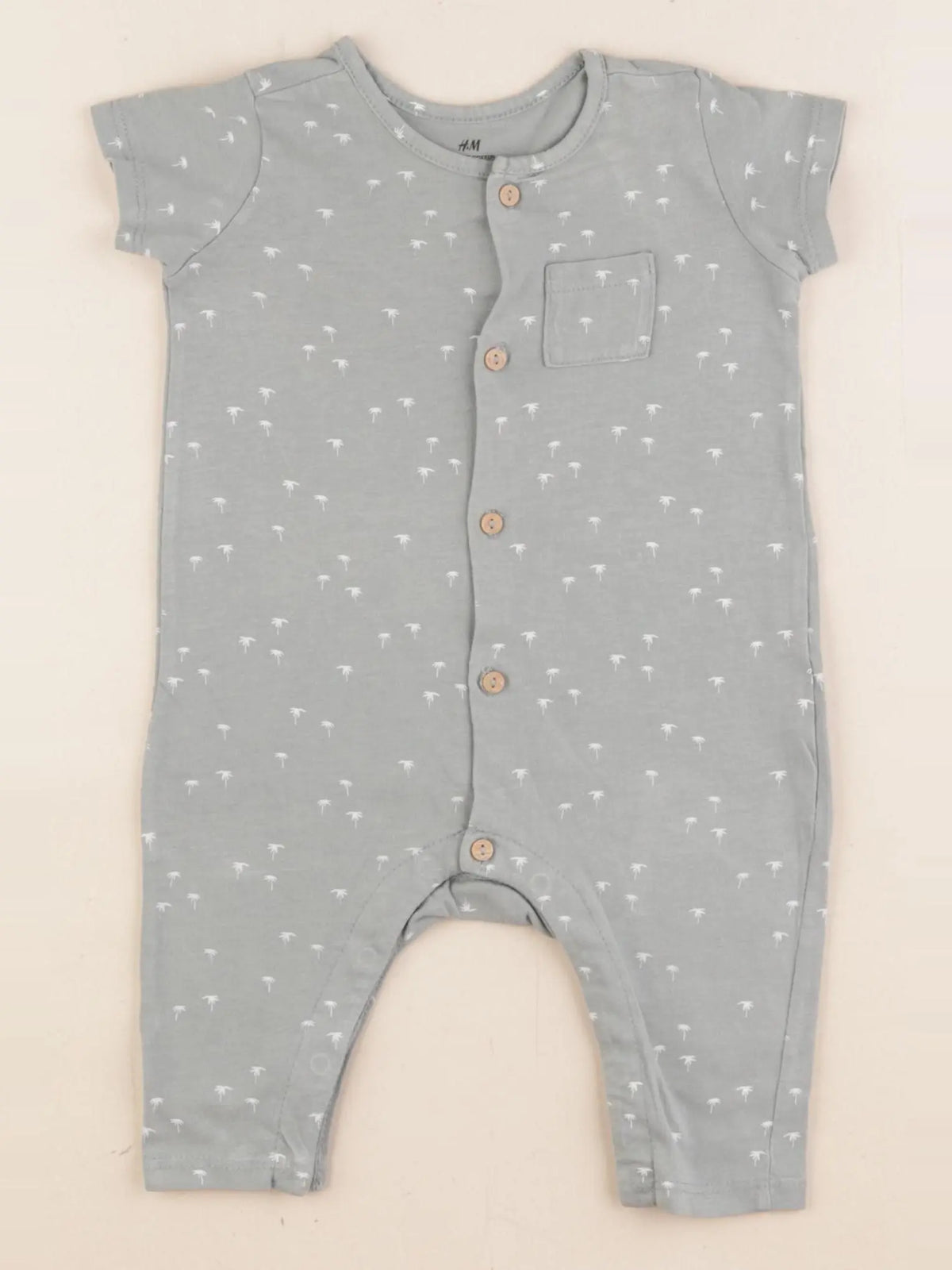 H&M - pyjama coton vert - 3 mois