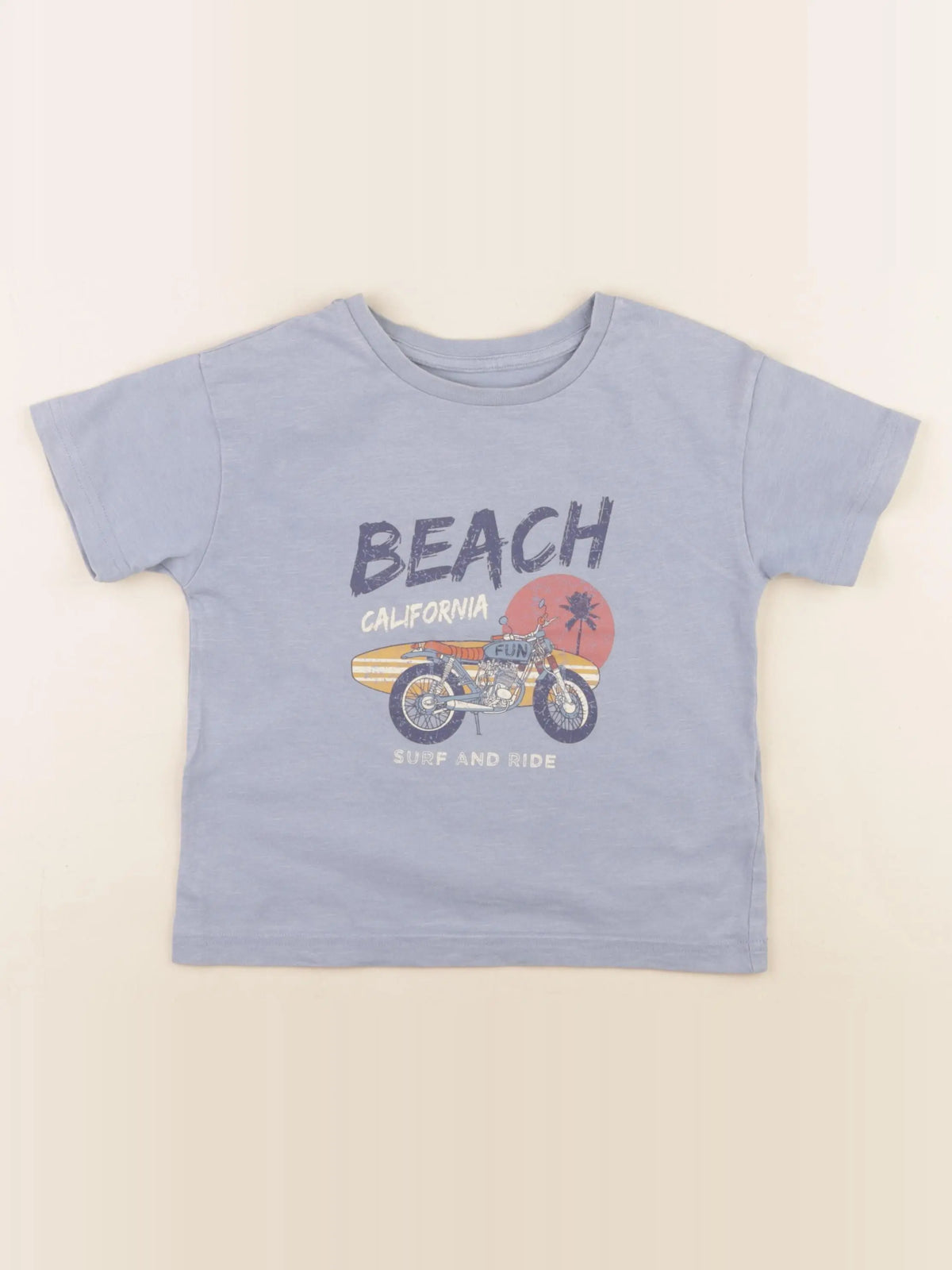 Vertbaudet - tee-shirt bleu - 4 ans