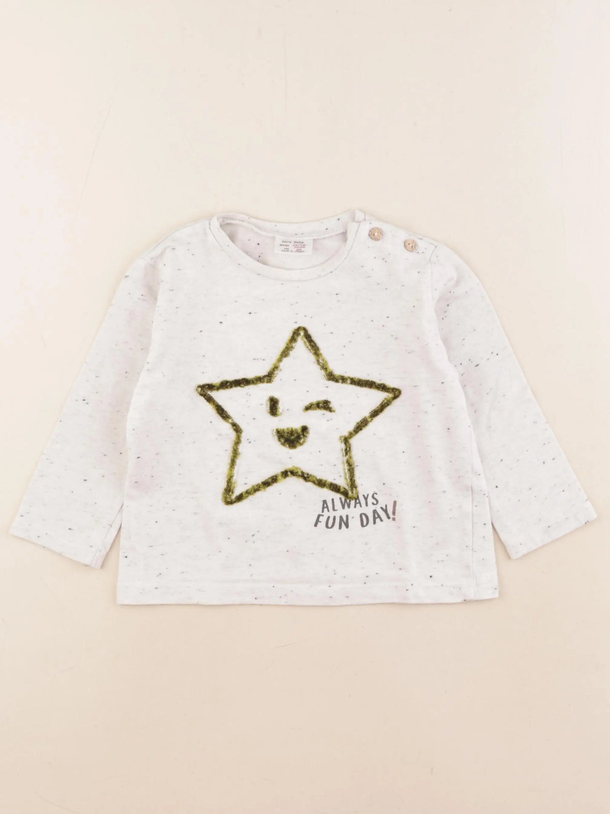 Zara - tee-shirt gris - 12/18 mois
