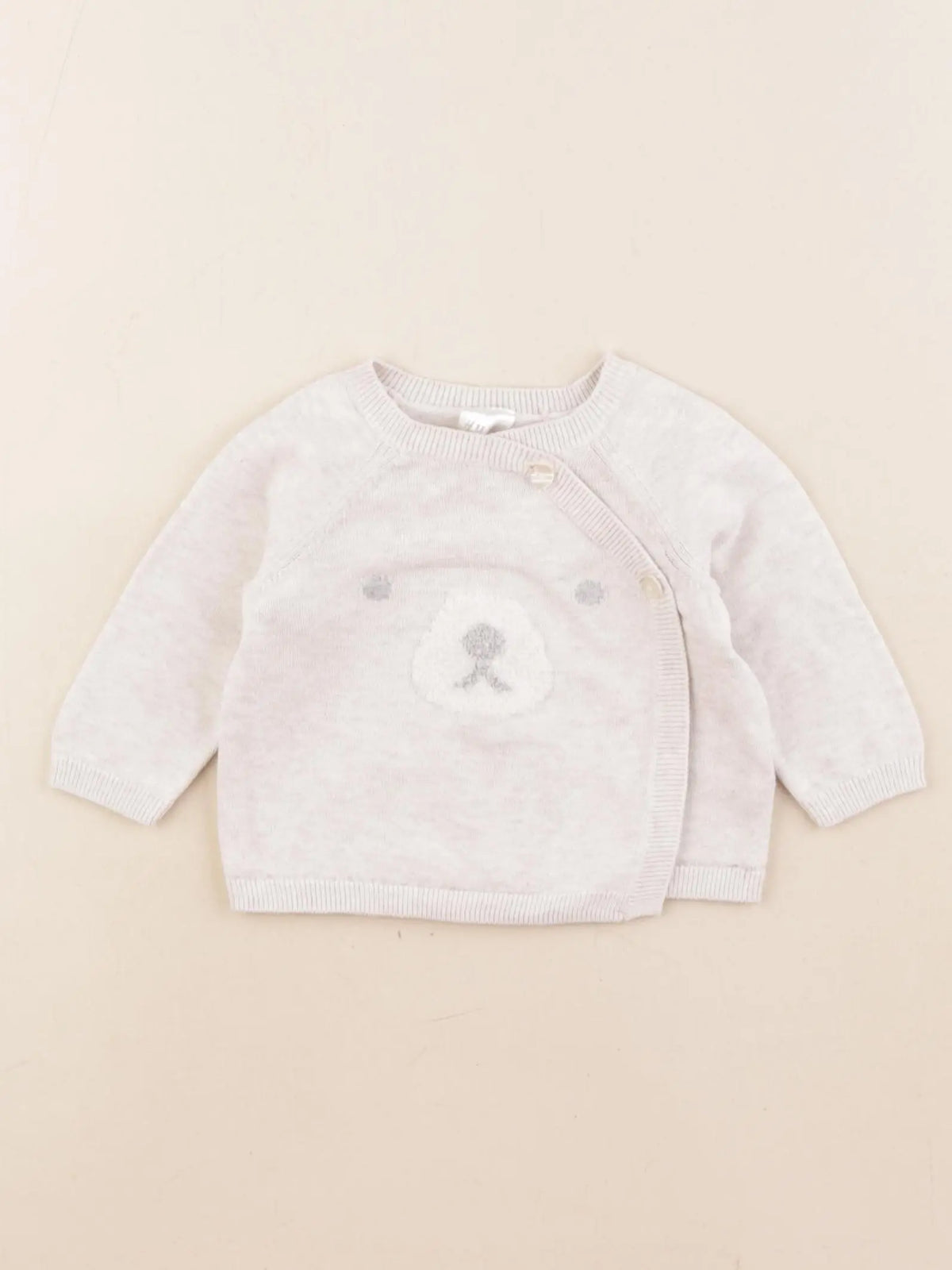 H&M - pull beige - 1/2 mois