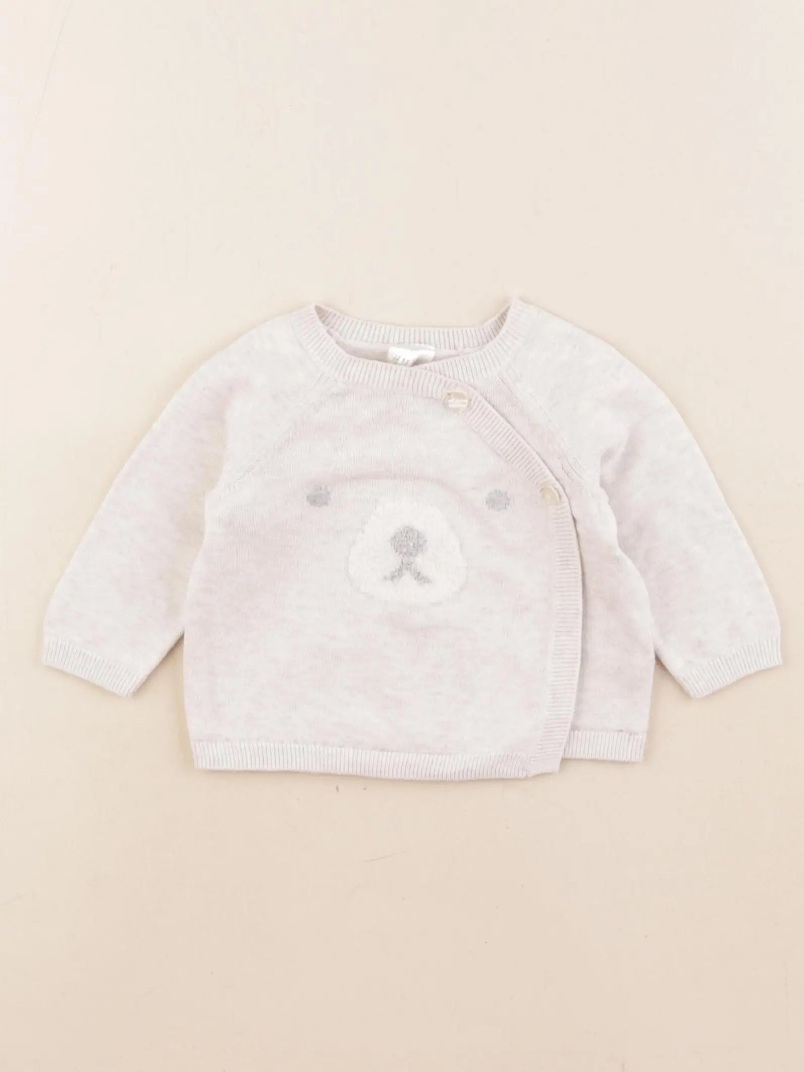 H&M - pull beige - 1/2 mois