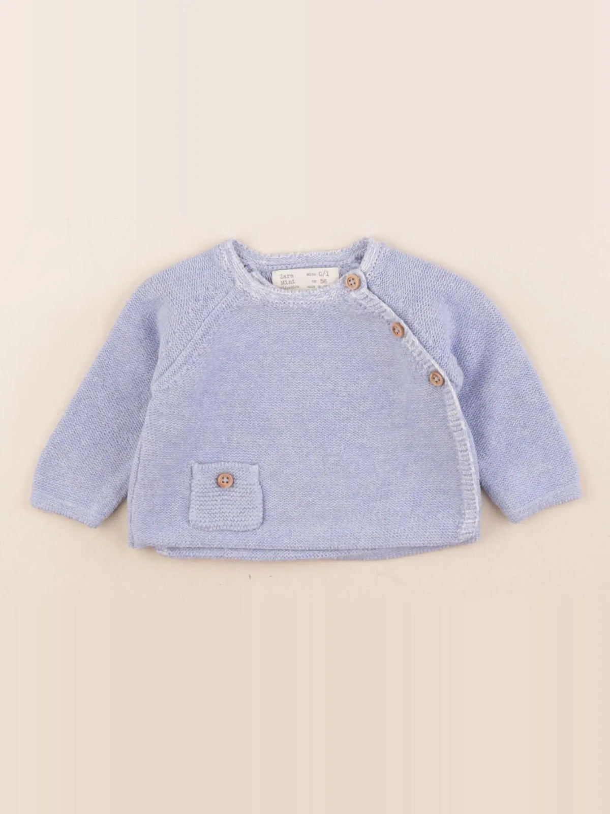 Zara - gilet bleu - 0/1 mois