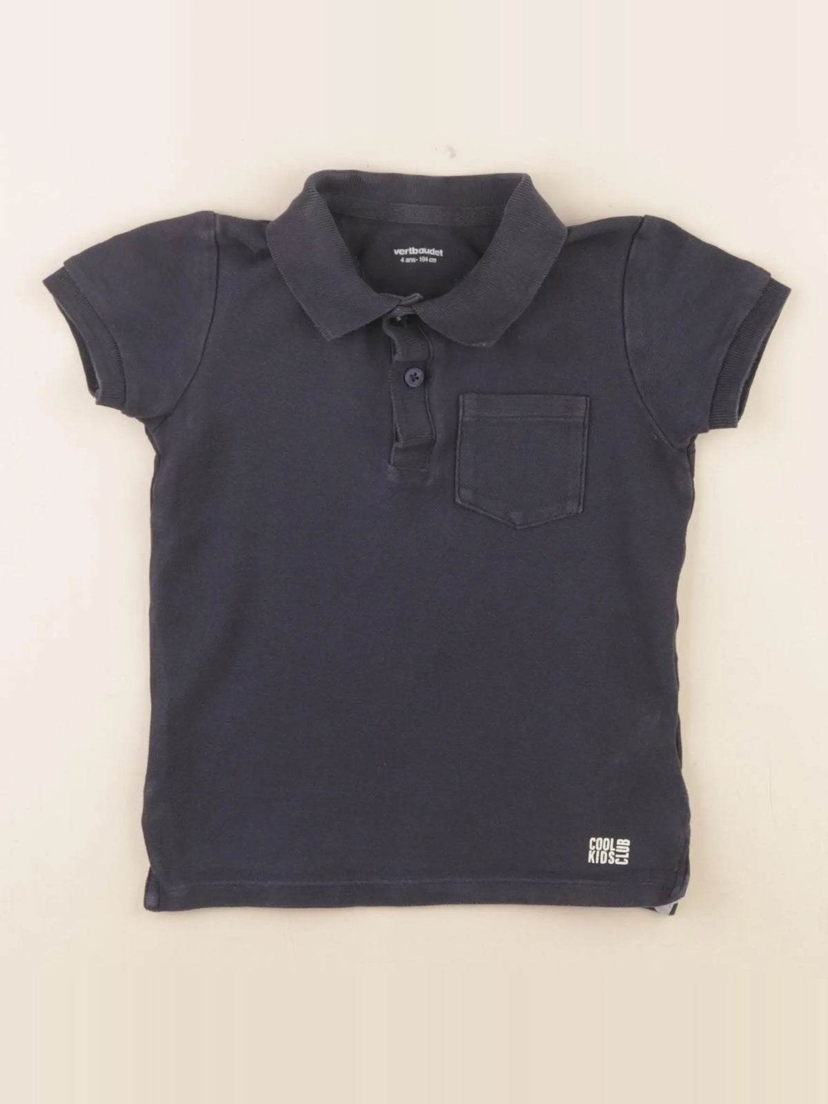 Vertbaudet - polo bleu - 4 ans