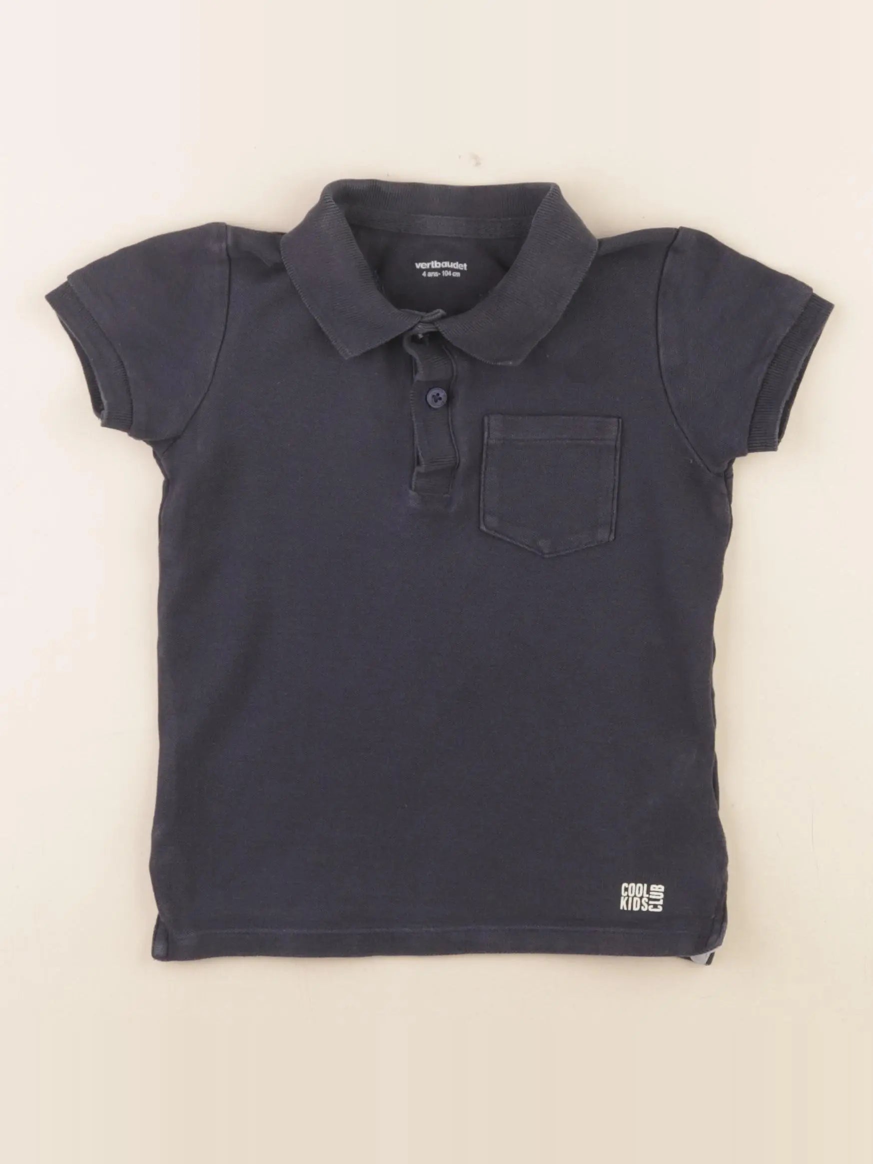 Vertbaudet - polo bleu - 4 ans