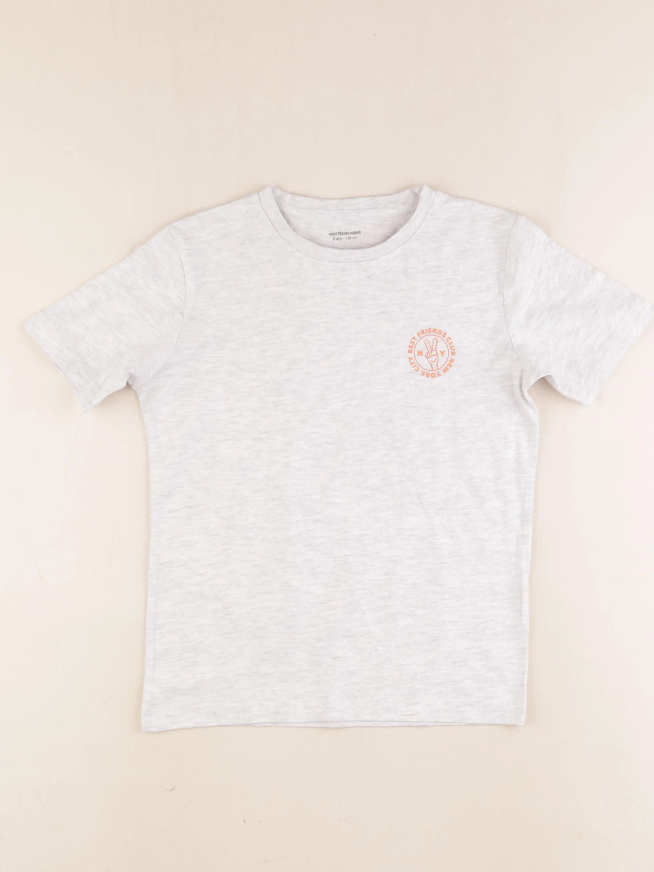 Vertbaudet - tee-shirt gris - 8 ans