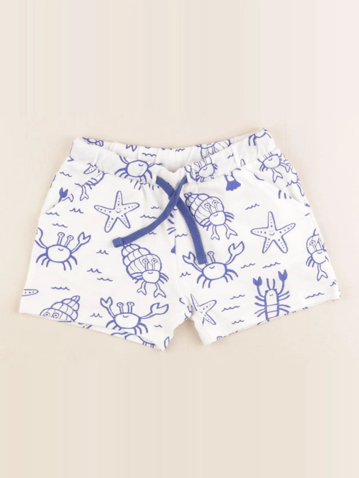 Boutchou - short blanc, bleu - 36 mois