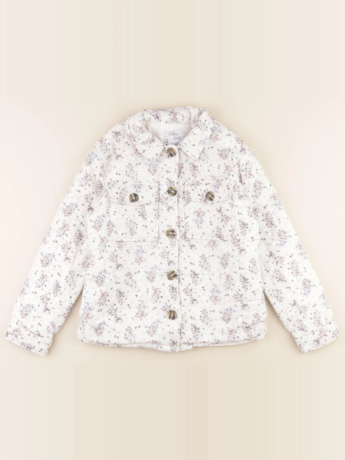 Vertbaudet - veste blanc, rose - 10 ans