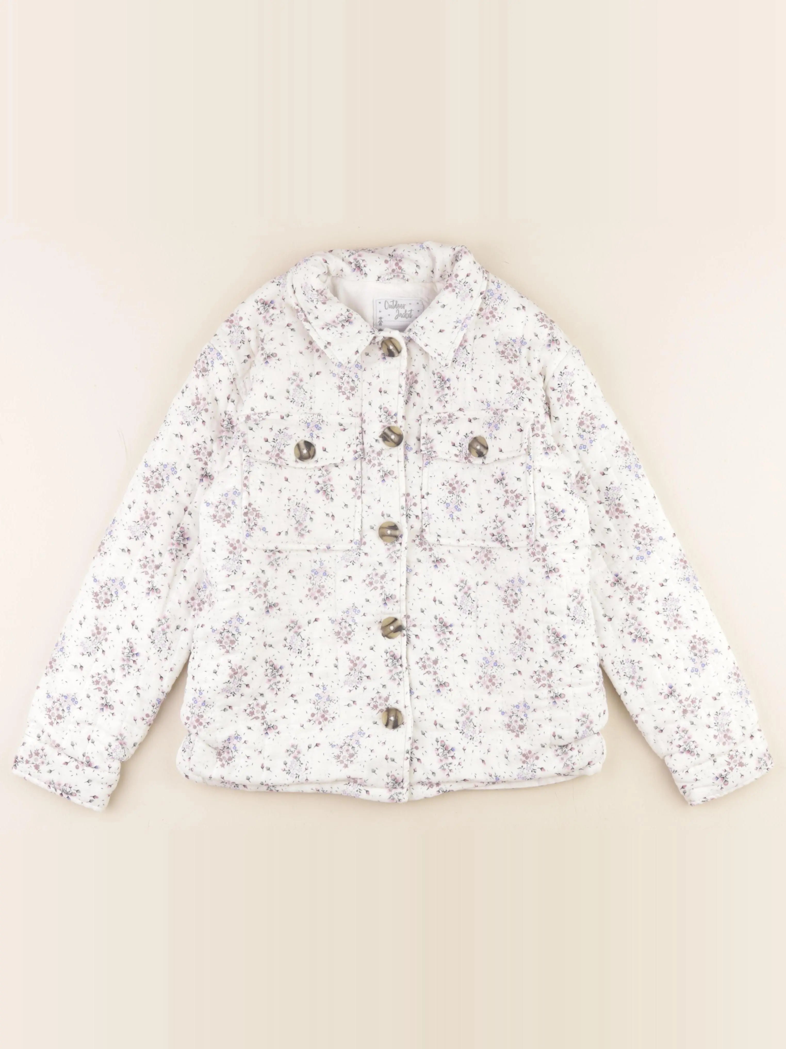 Vertbaudet - veste blanc, rose - 10 ans