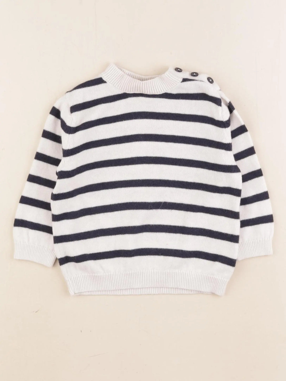 Petit Bateau - pull bleu, blanc - 18 mois