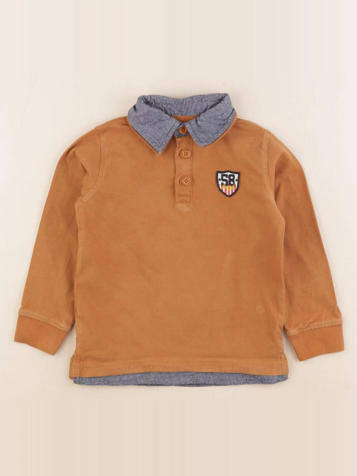 Vertbaudet - polo marron - 3 ans