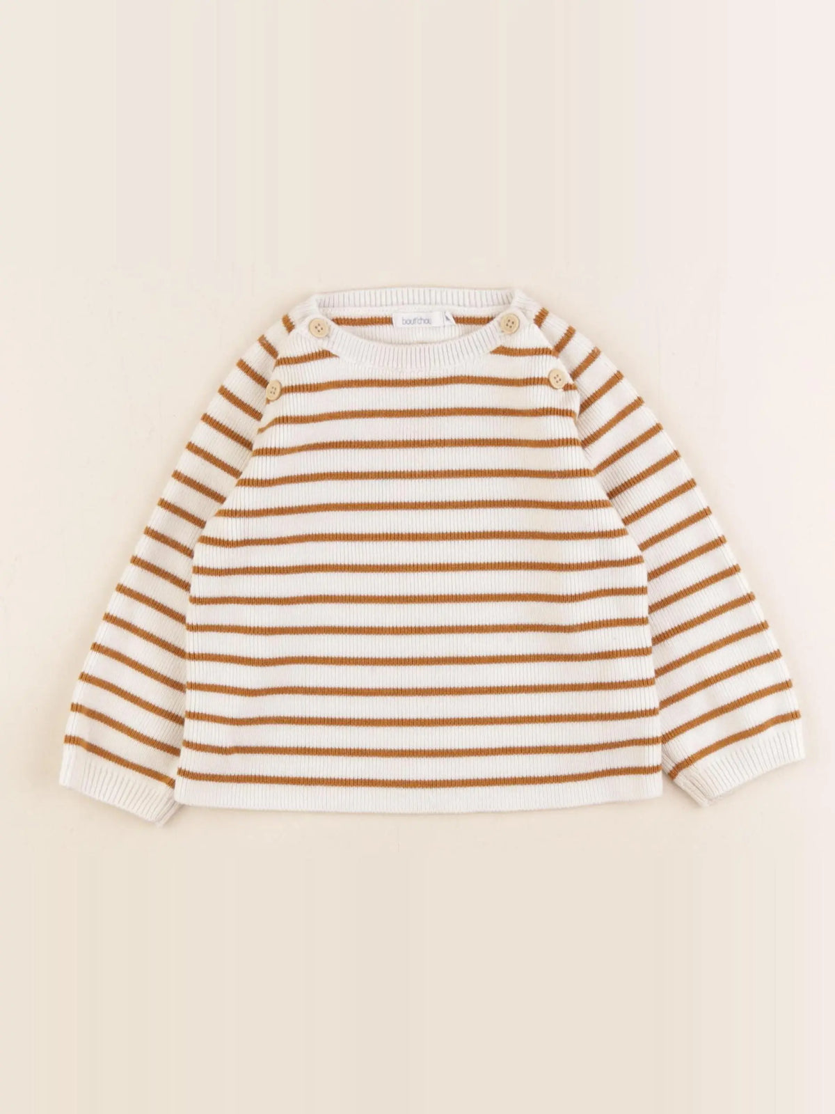 Boutchou - pull beige, marron - 18 mois
