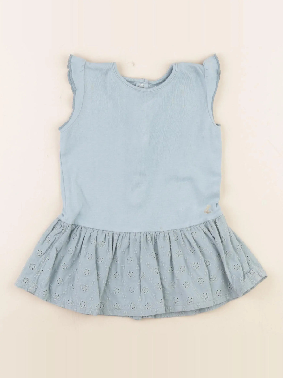 Petit Bateau - robe bleu - 12 mois