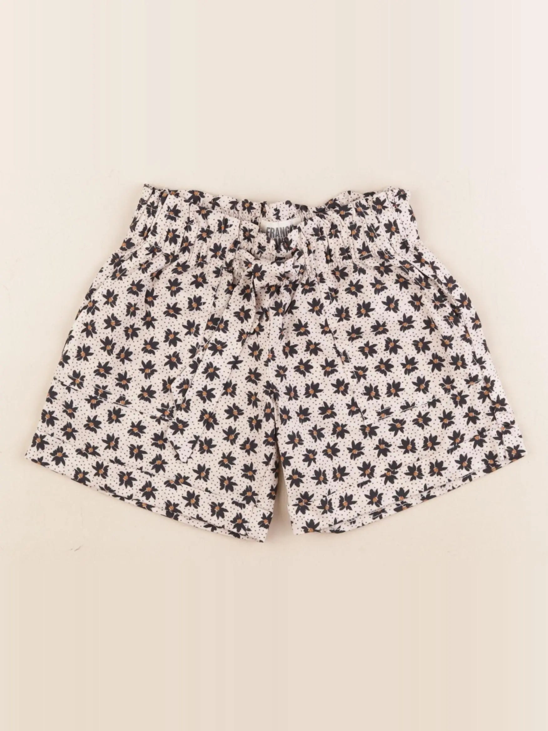 Frangin Frangine - short beige, noir - 4 ans