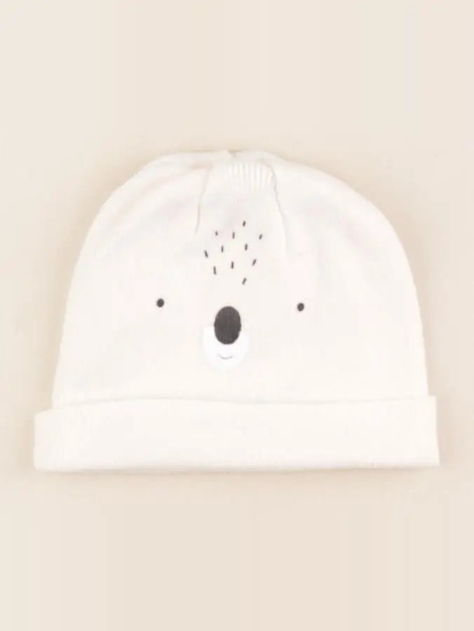 Vertbaudet - bonnet beige - 3/6 mois
