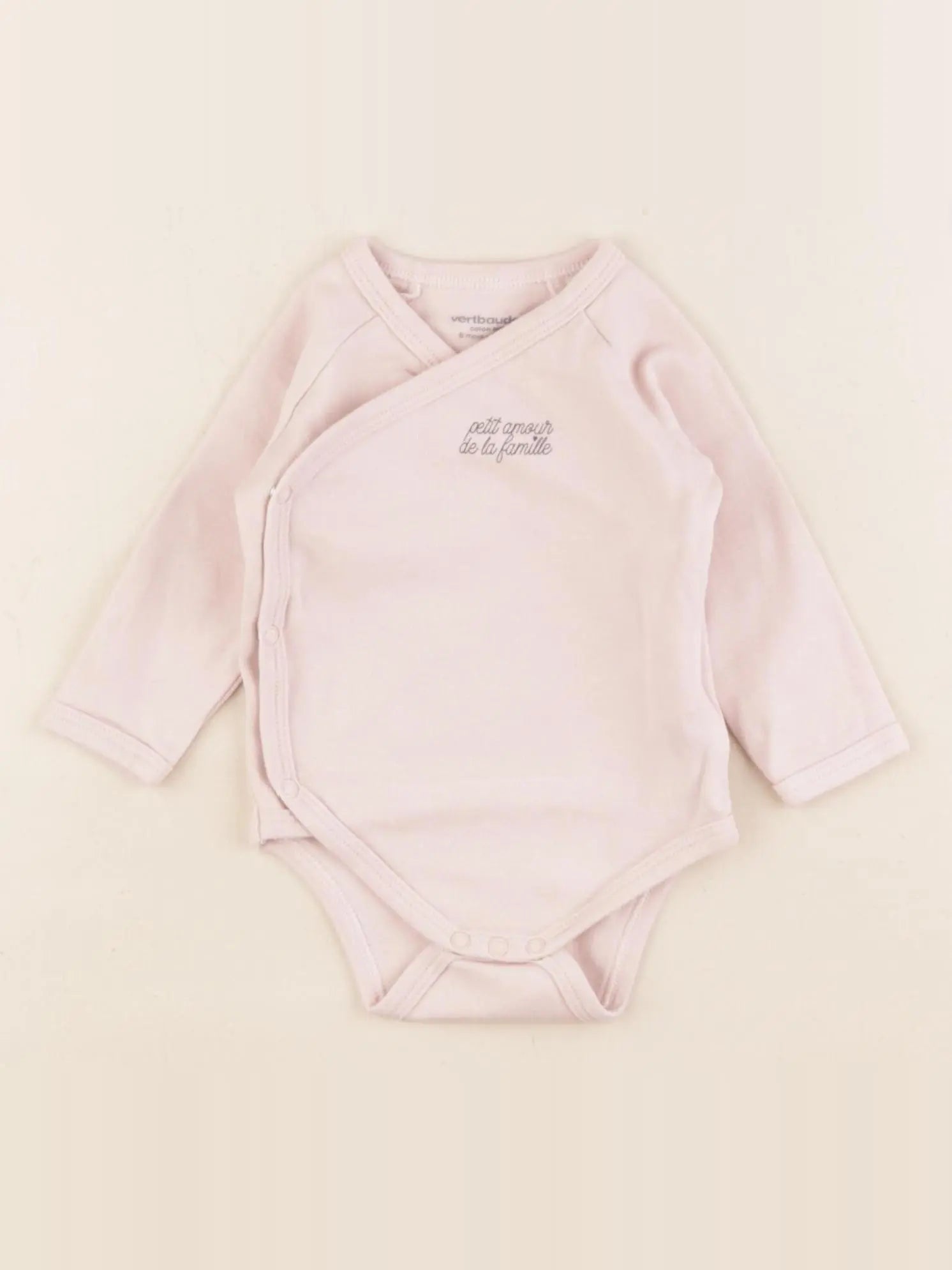 Vertbaudet - body rose - 6 mois