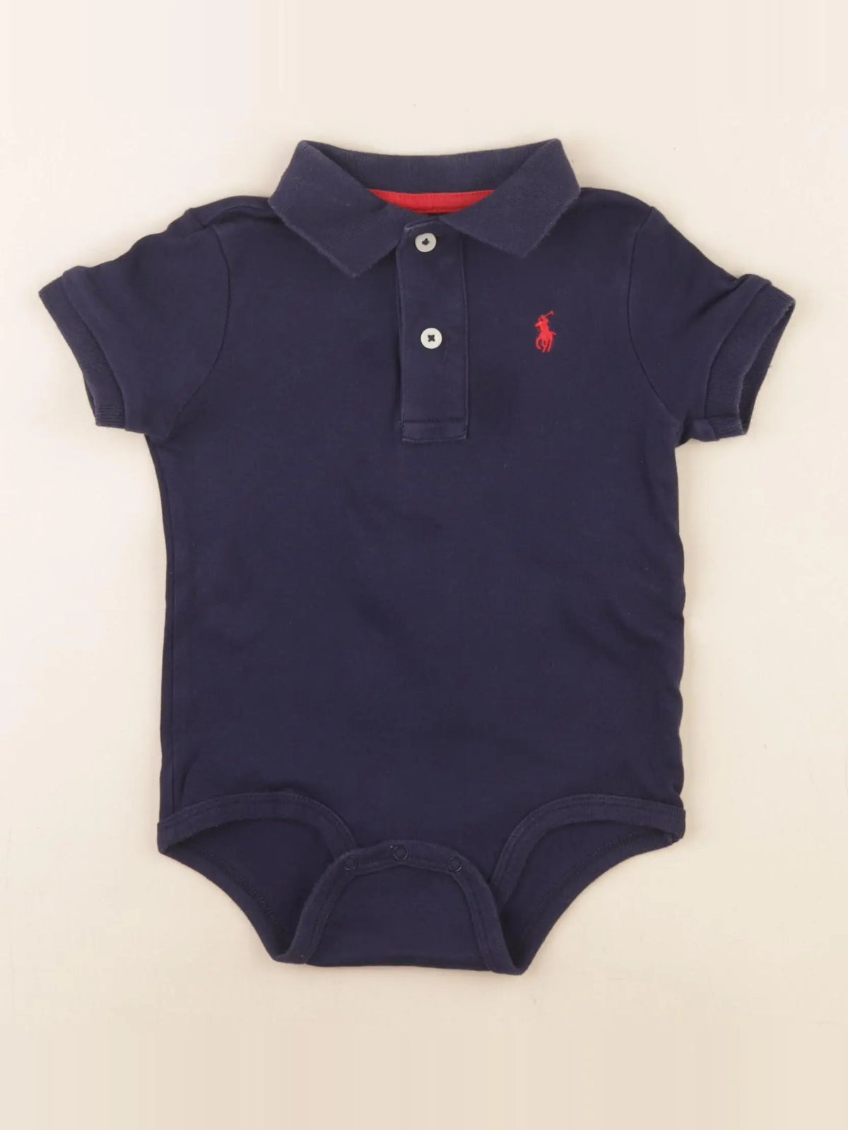 Ralph Lauren - body à col bleu - 12 mois