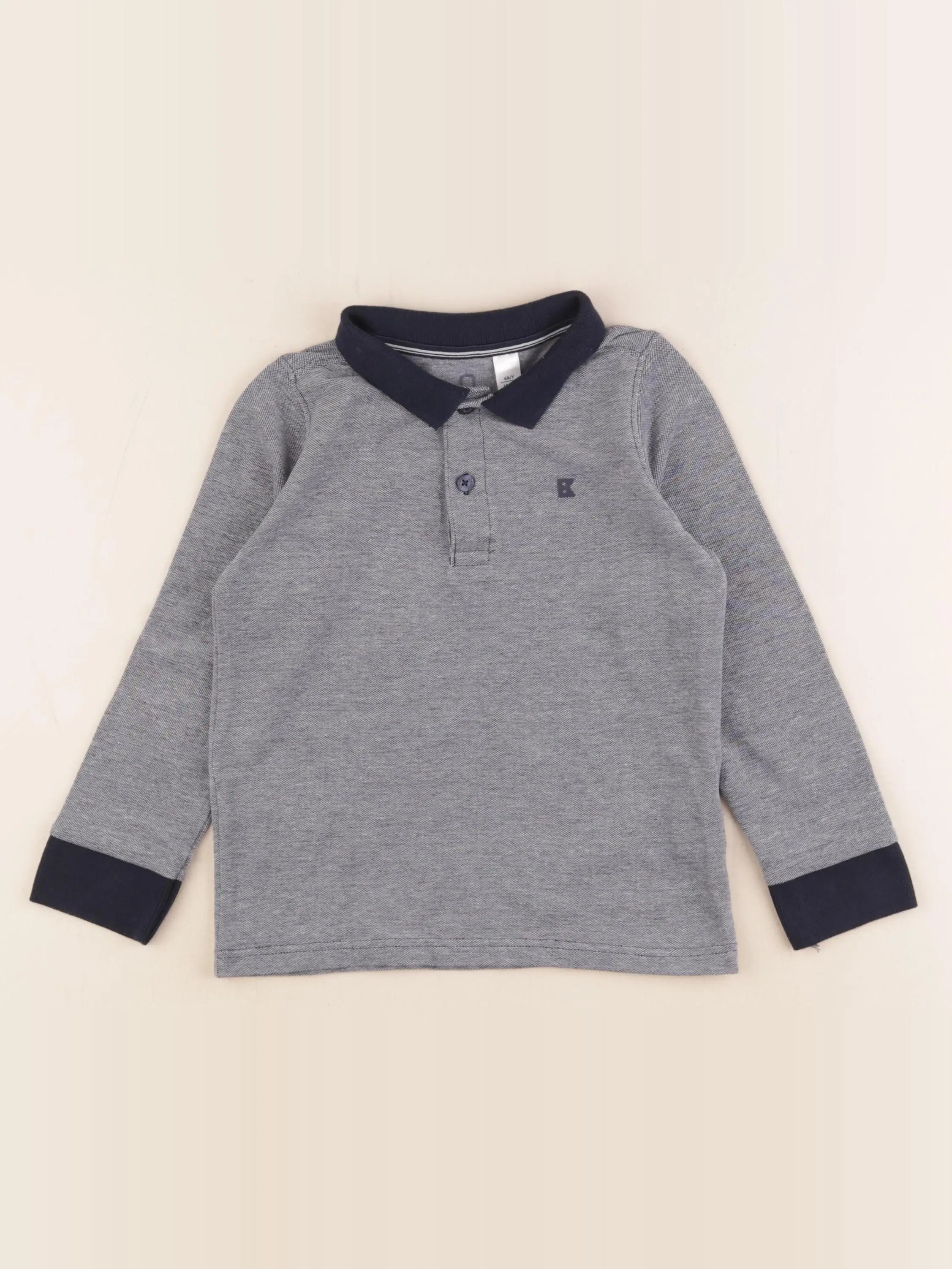 Okaidi - polo bleu - 4 ans