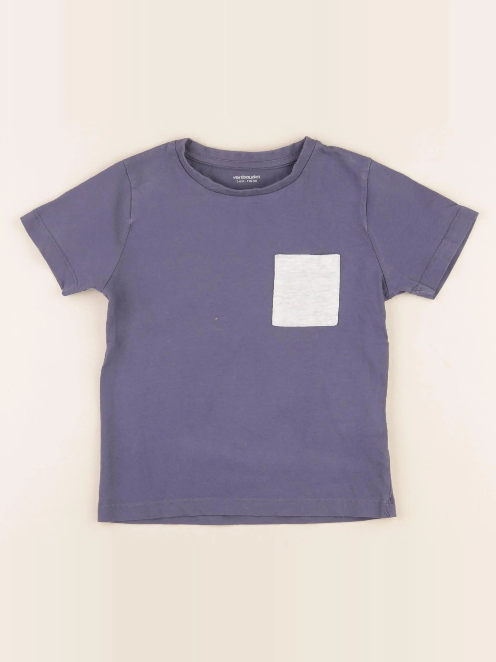 Vertbaudet - tee-shirt bleu - 5 ans