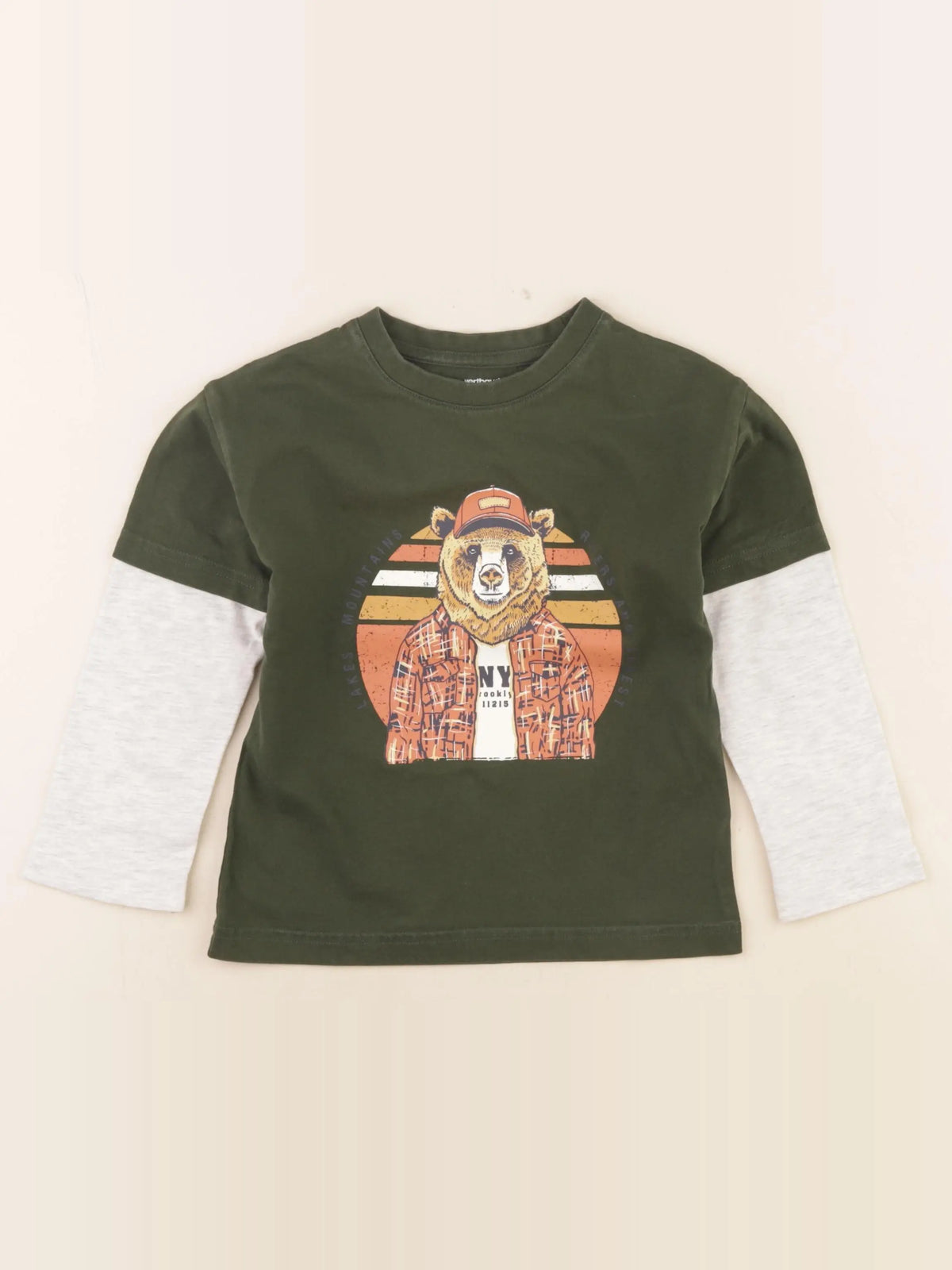 Vertbaudet - tee-shirt vert - 5 ans