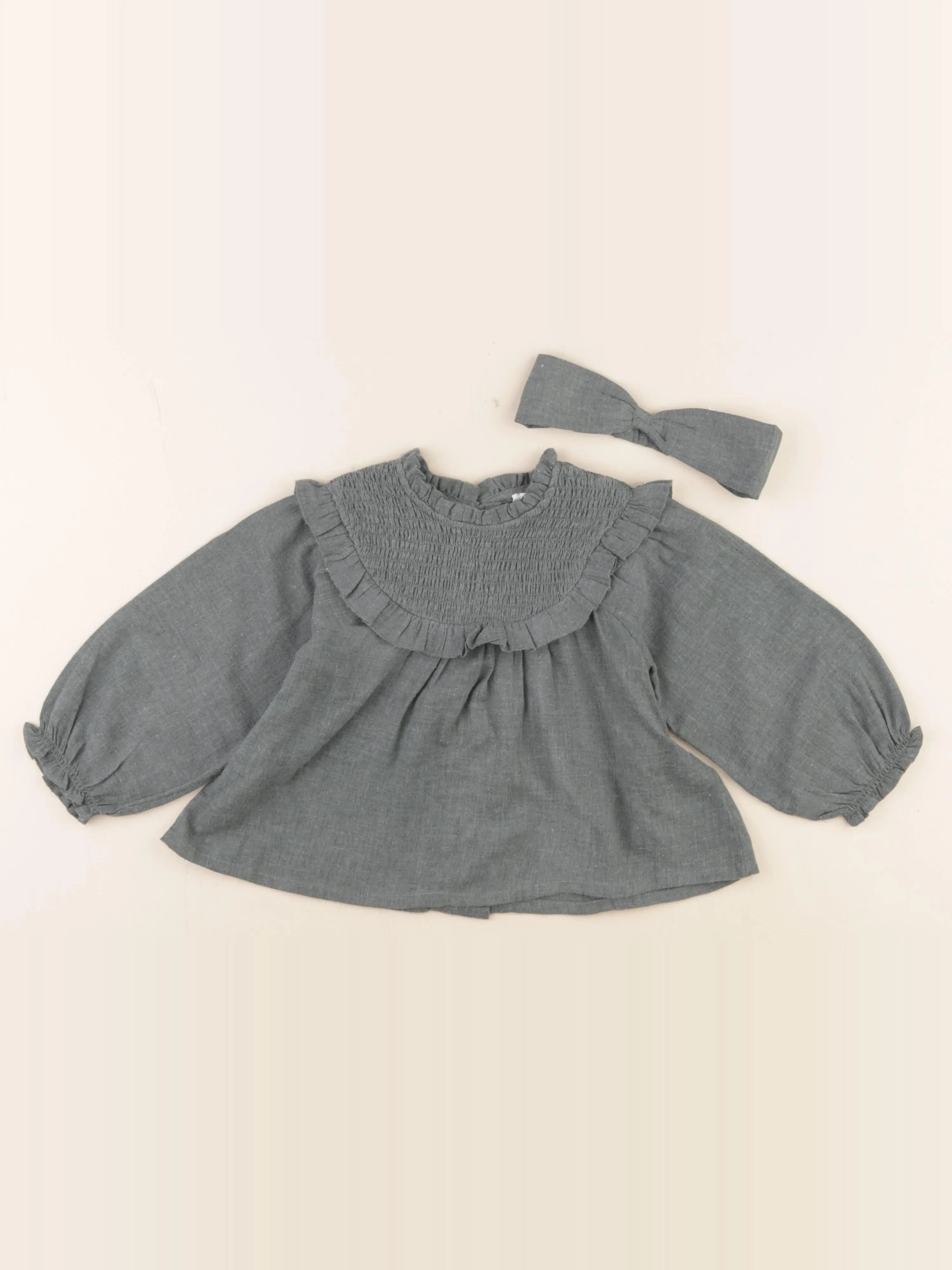 Vertbaudet - blouse vert - 2 ans