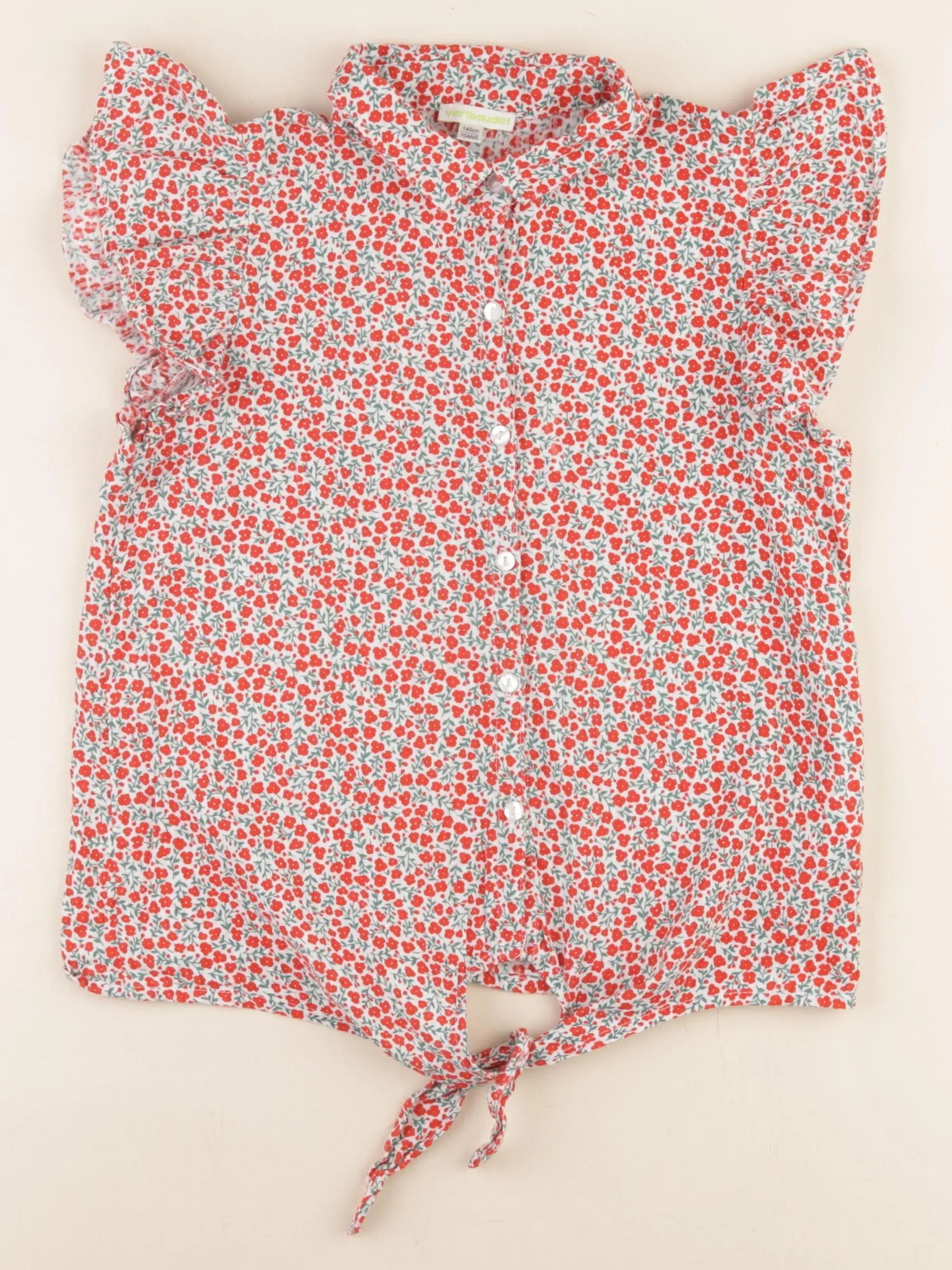 Vertbaudet - blouse rouge - 10 ans